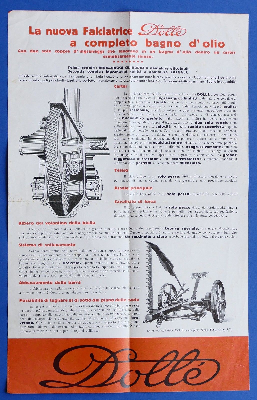 Agraria Pubblicità Brochure Dollè - La nuova falciatrice a completo …