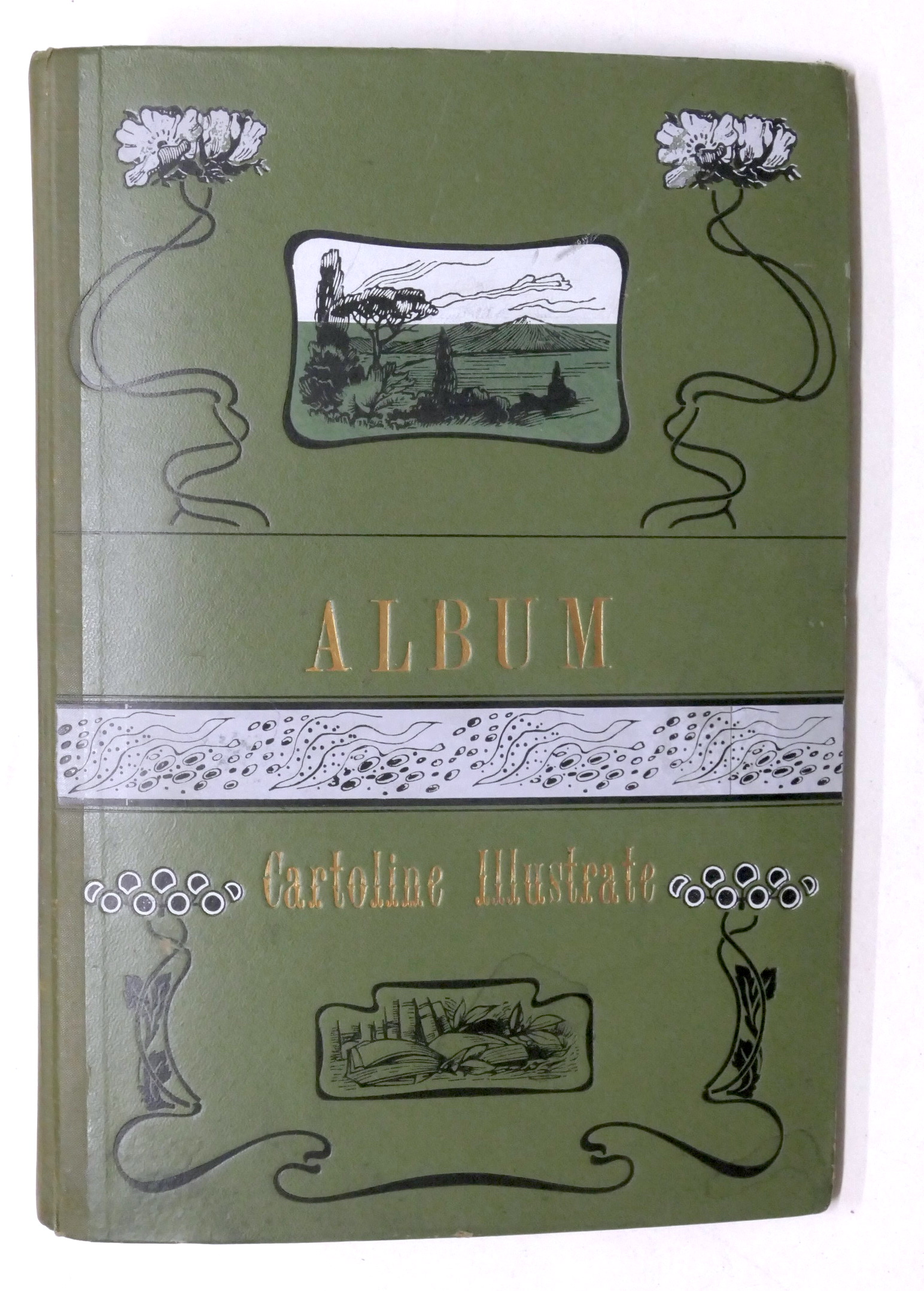 Album d'epoca per cartoline piccolo formato - prima metà del …