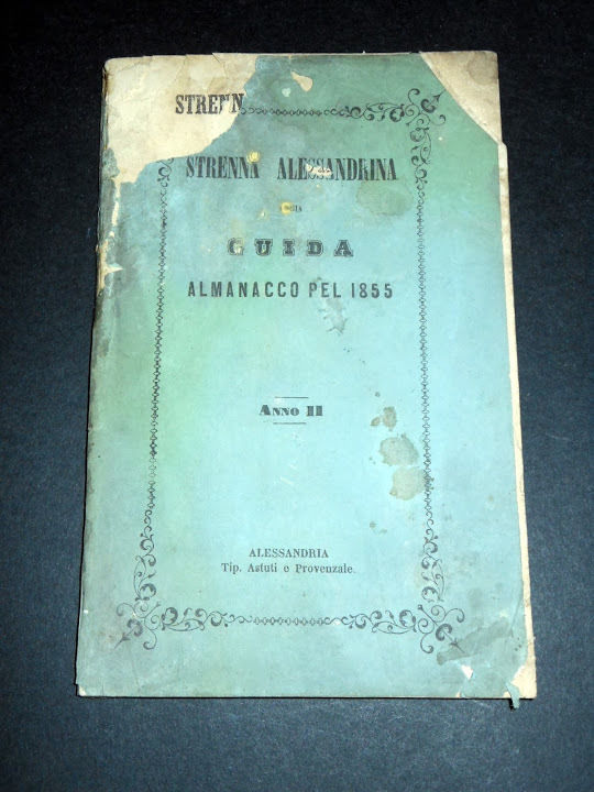 Alessandria - Strenna Alessandrina - Guida Almanacco per l'anno 1855 …