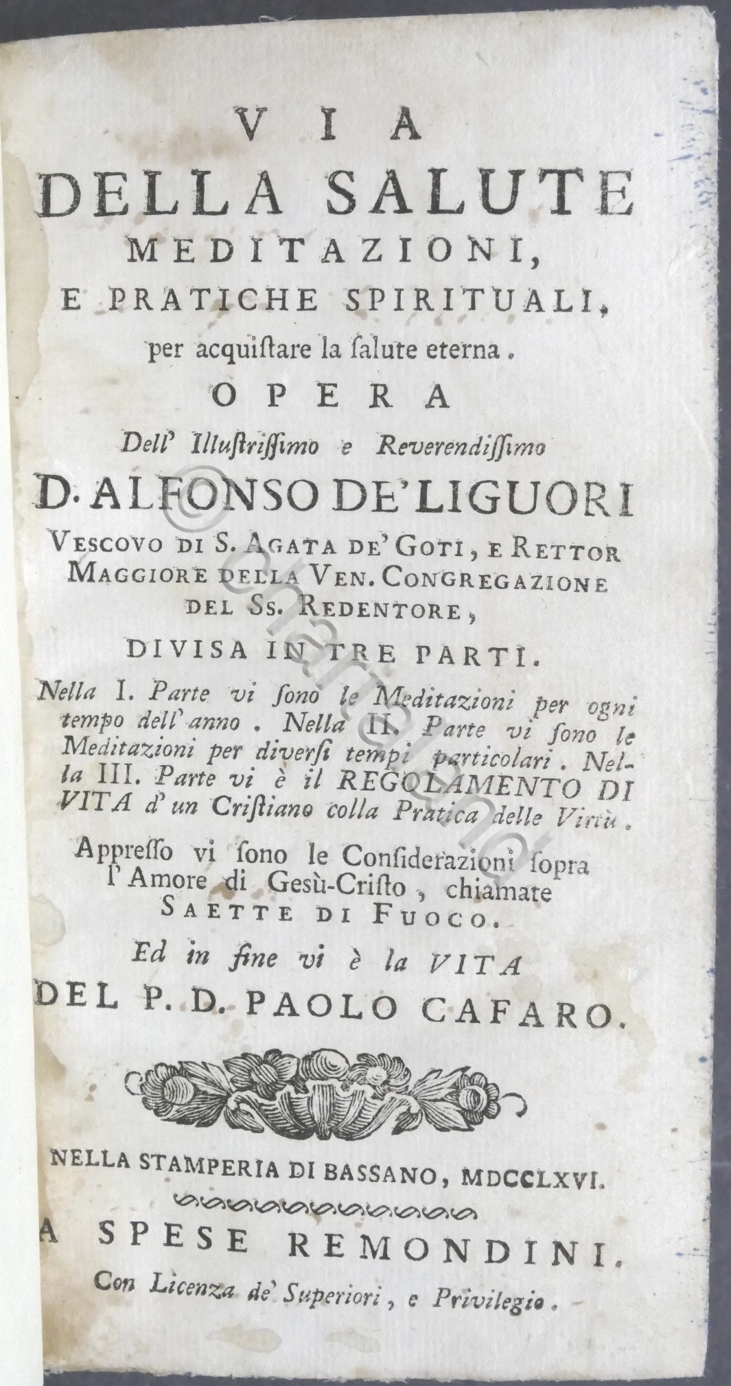 Alfonso de' Liguori - Via della salute - Meditazioni e …