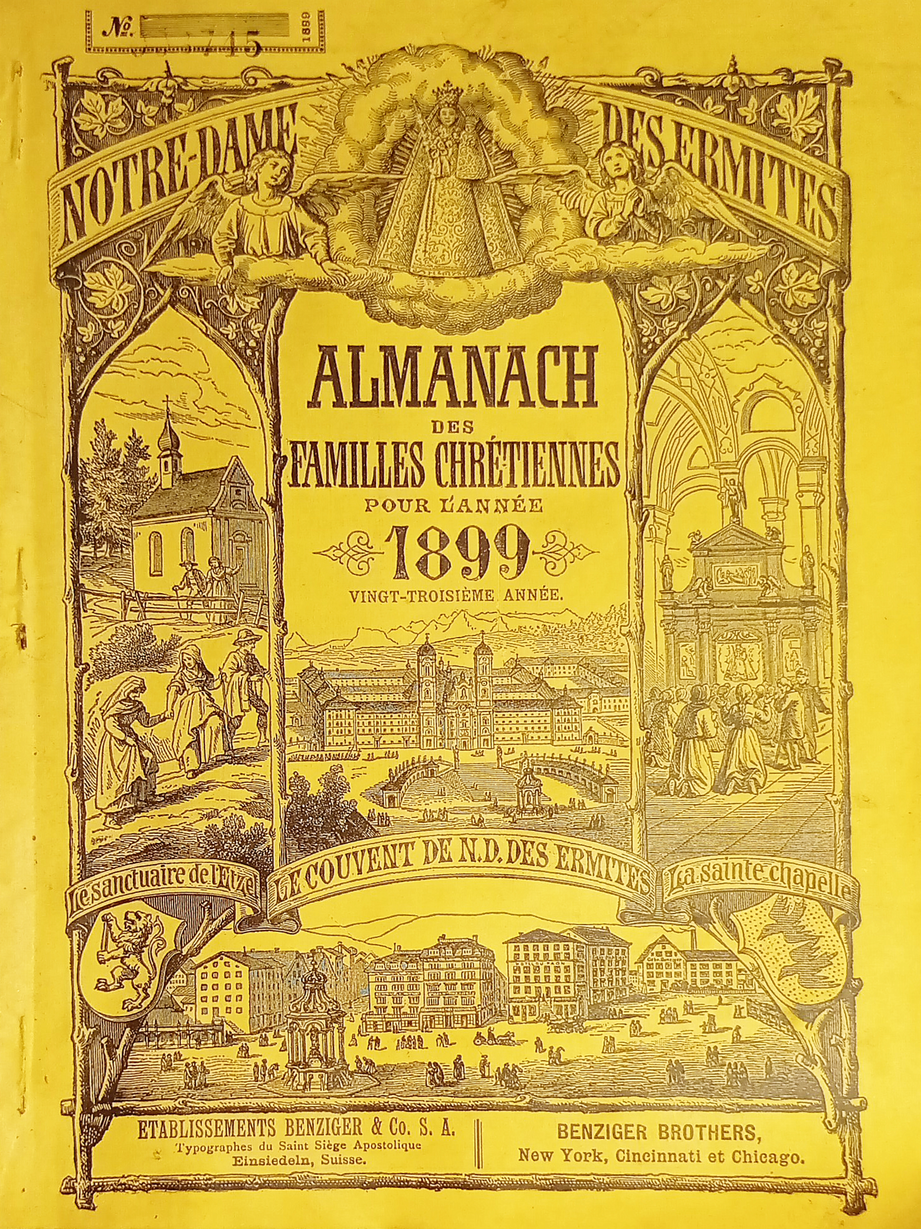 Almanach des Familles Chretiennes pour l'année 1899 Vingt-Troisieme Année
