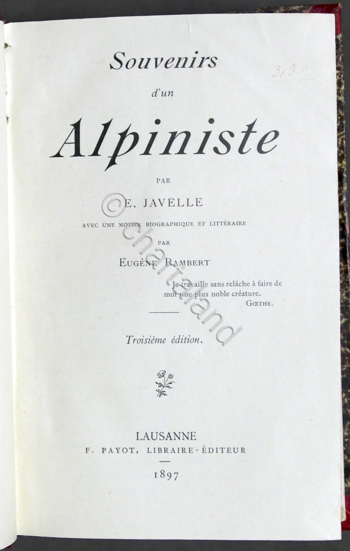 Alpinismo - E. Javelle - Souvenirs d'un alpiniste - ed. …