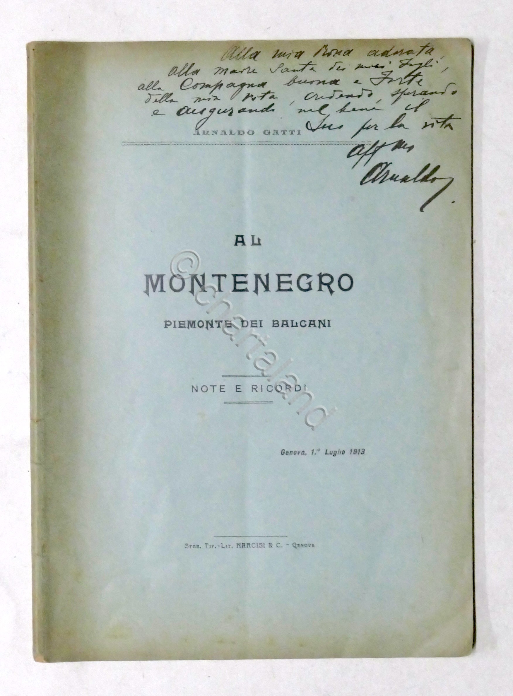 Arnaldo Gatti - Al Montenegro Piemonte dei Balcani - Note …