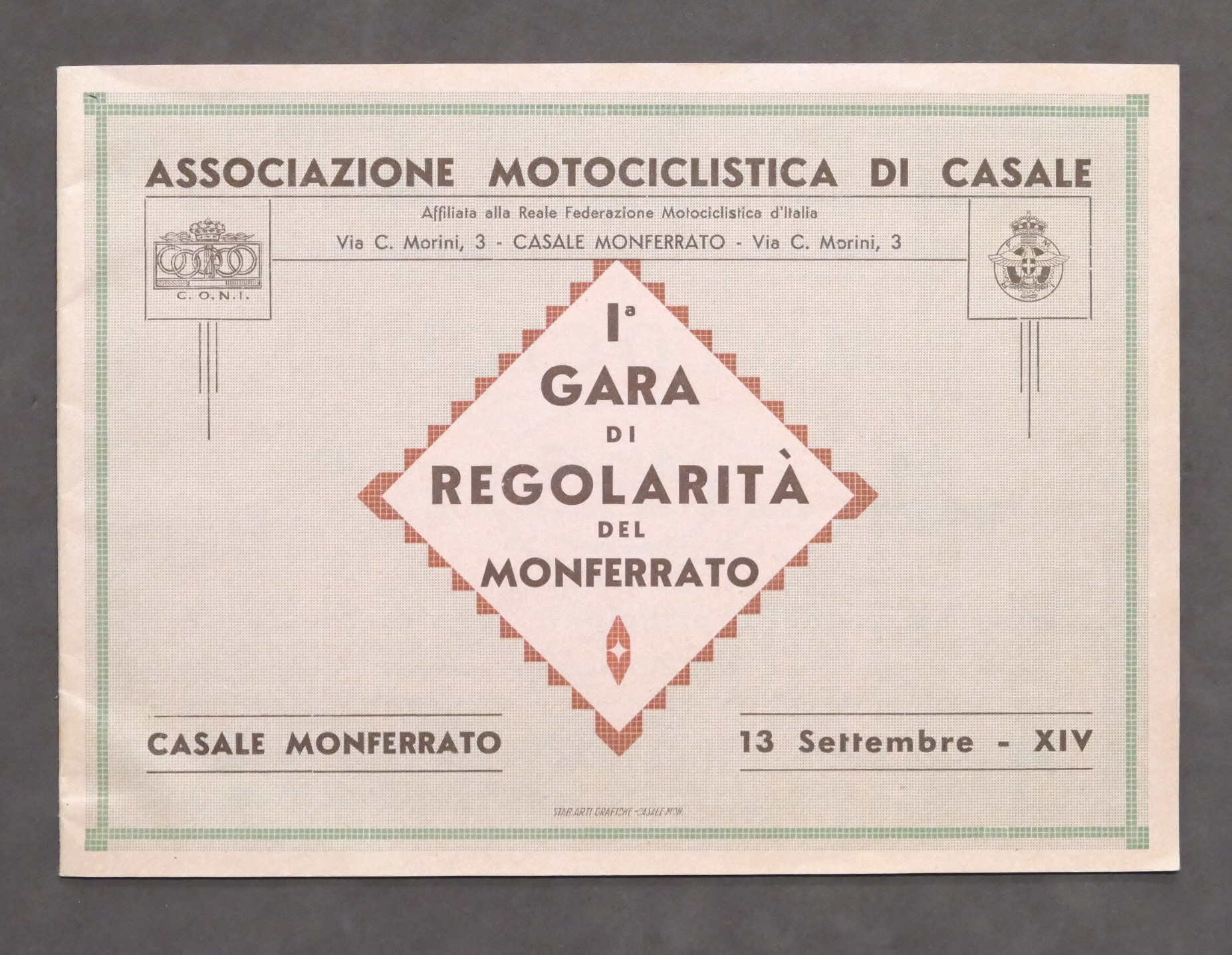 Associazione Motociclistica di Casale 1^ Gara di regolarità del Monferrato …