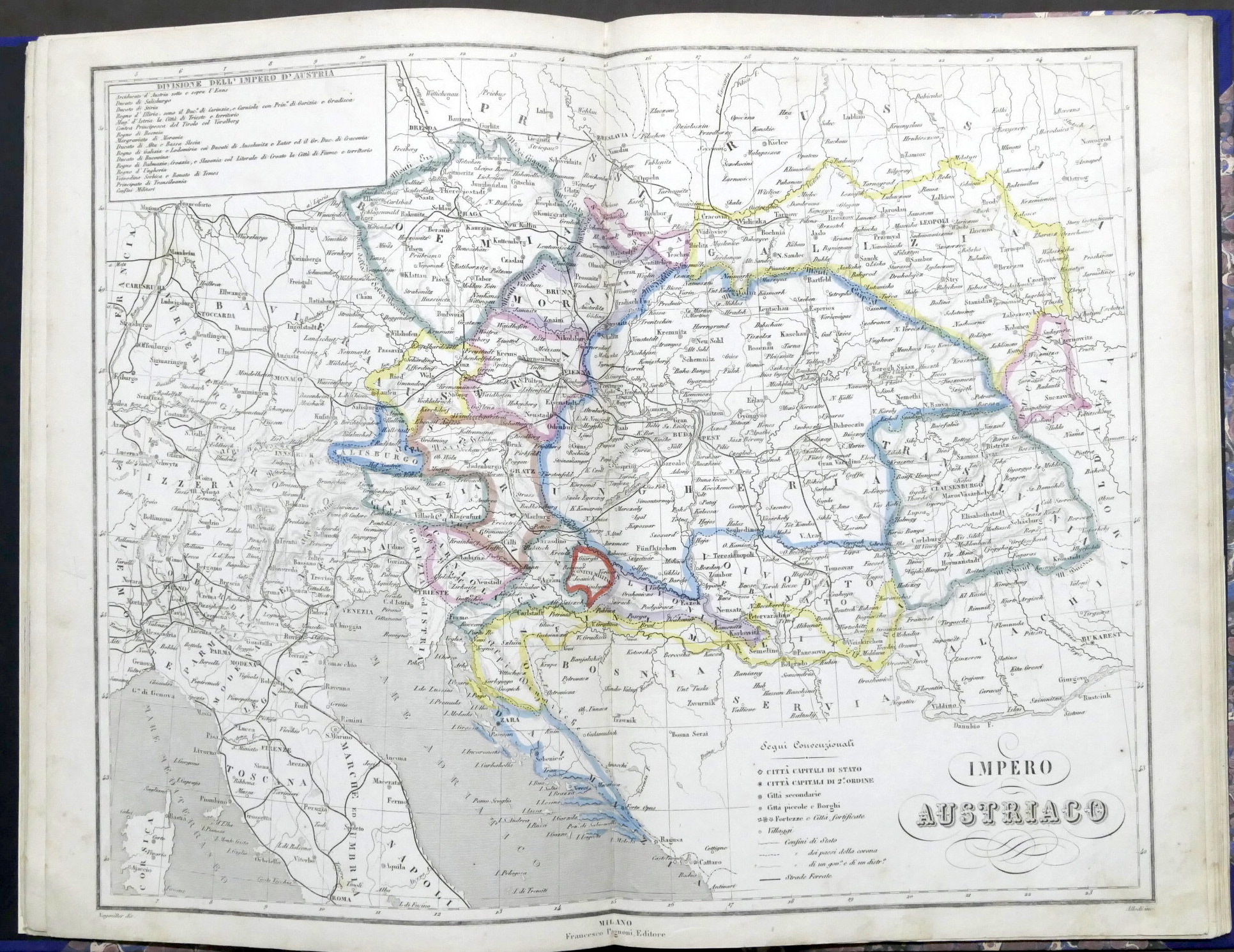 Atlante d'Europa - ed. 1880 ca. Pagnoni