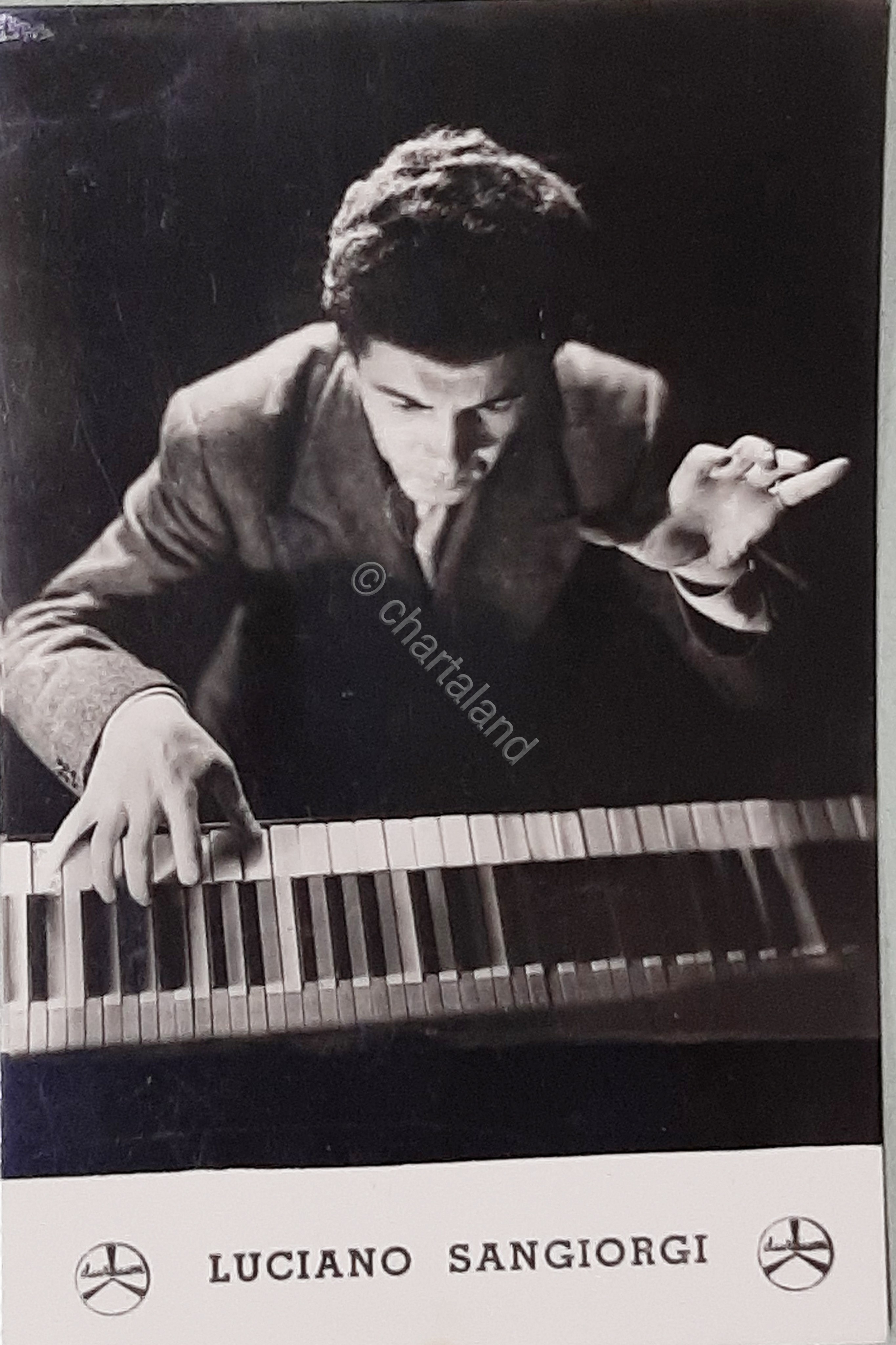 Autografo - Fotocartolina del Pianista Luciano Sangiorgi - anni 60