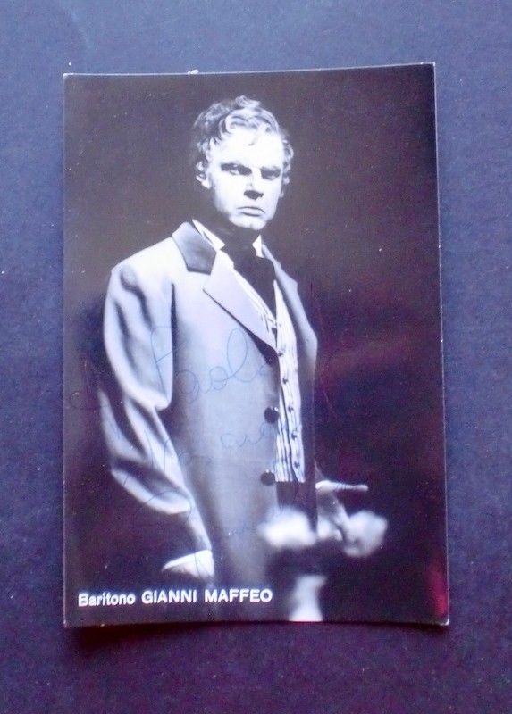 Autografo e fotografia - Baritono - Gianni Maffeo - 1921