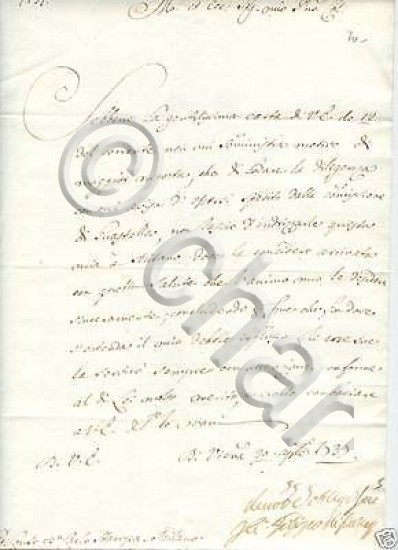 Autografo Filippo Fustenberg ? manoscritto Vienna 1737