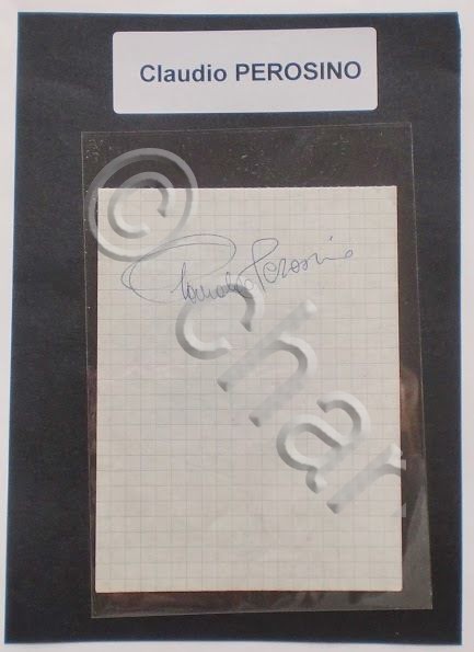 Autografo originale Claudio Perosino - foglietto - 1985 ca. 279