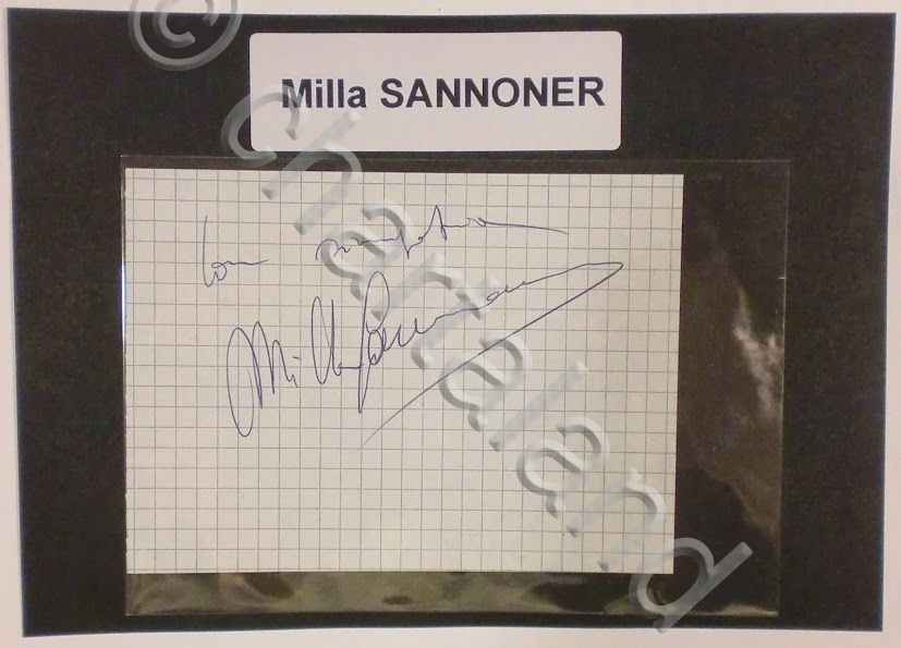 Autografo originale Milla Sannoner - foglietto - 1985 ca. 443