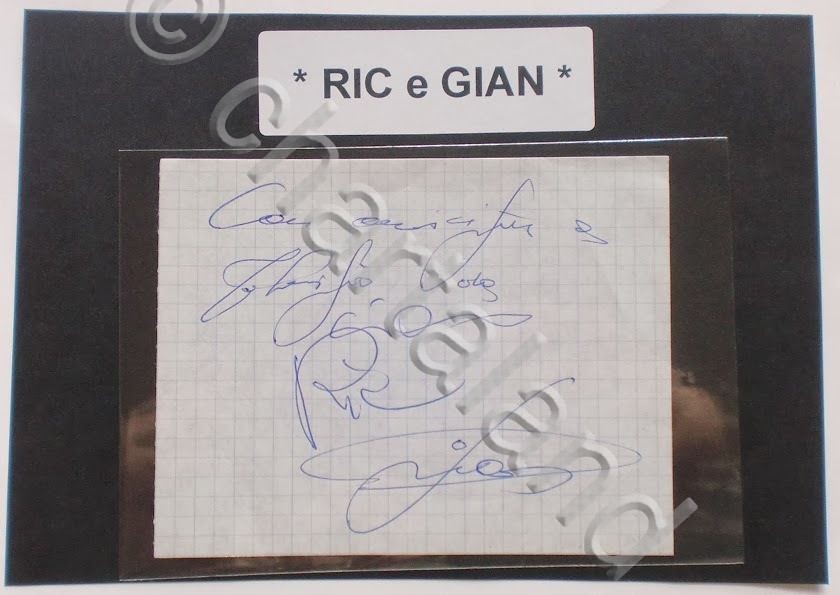 Autografo originale Ric e Gian - foglietto - 1985 ca. …
