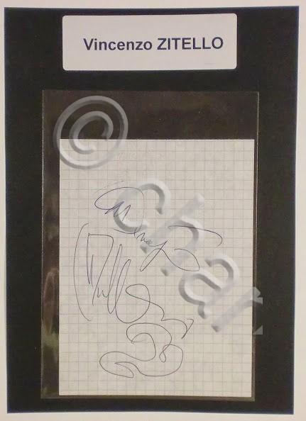Autografo originale Vincenzo Zitello - foglietto - 1985 ca. 499