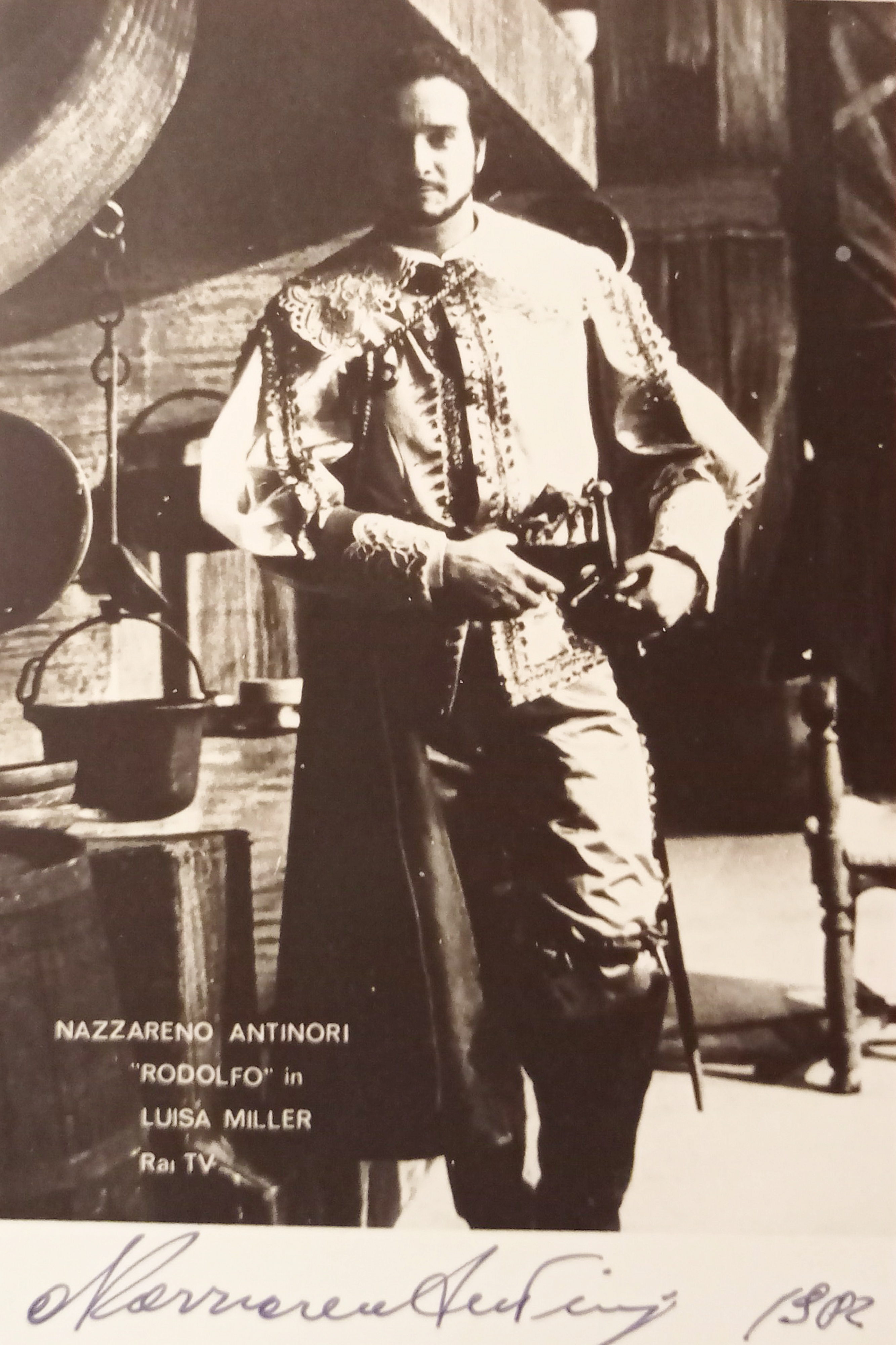 Autografo su Cartoncino Fotografico - Nazzareno Antinori - Tenore - …