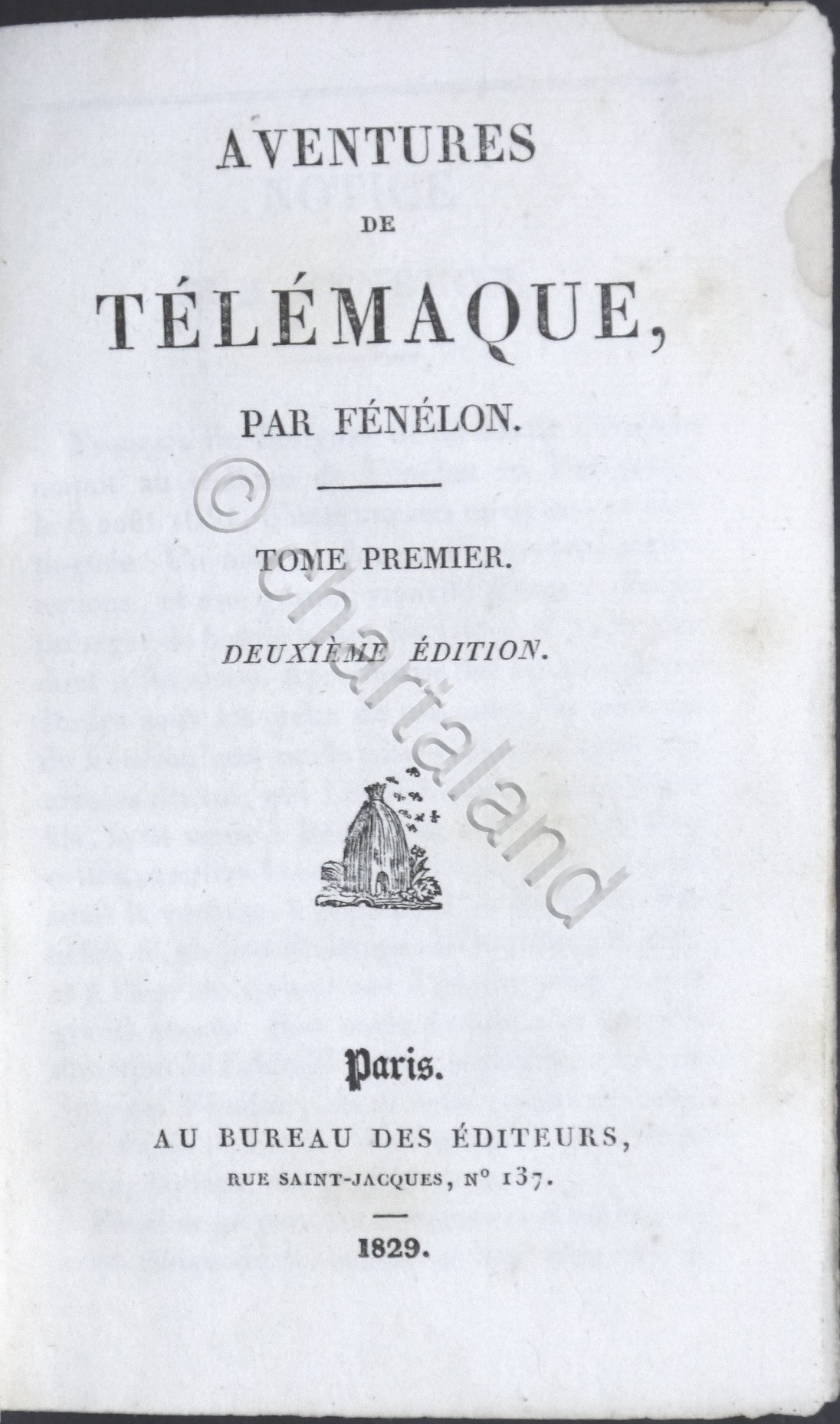Aventures de Telemaque par Fenelon - ed. 1829