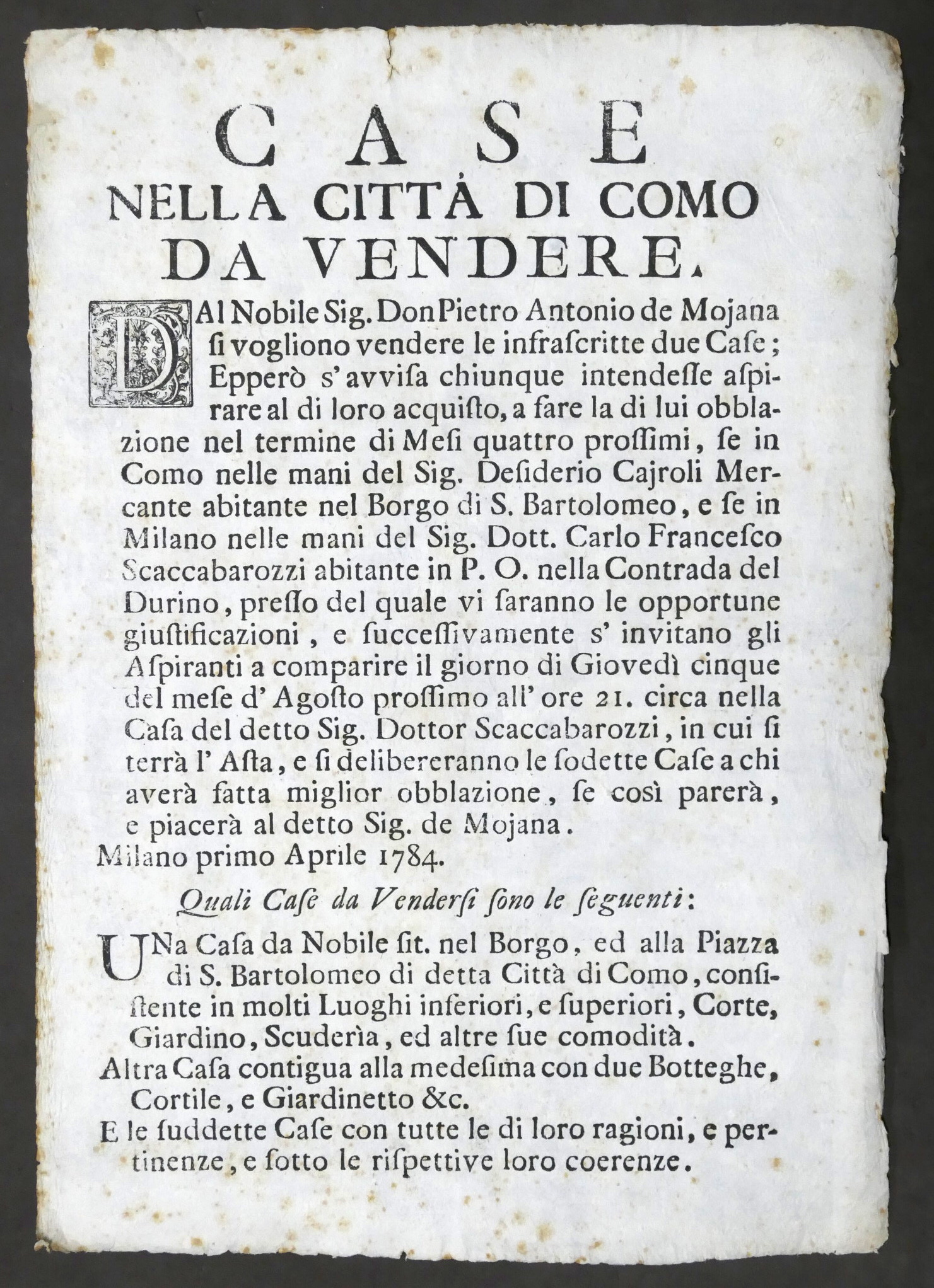 Avviso - Case nella Città di Como da vendere - …