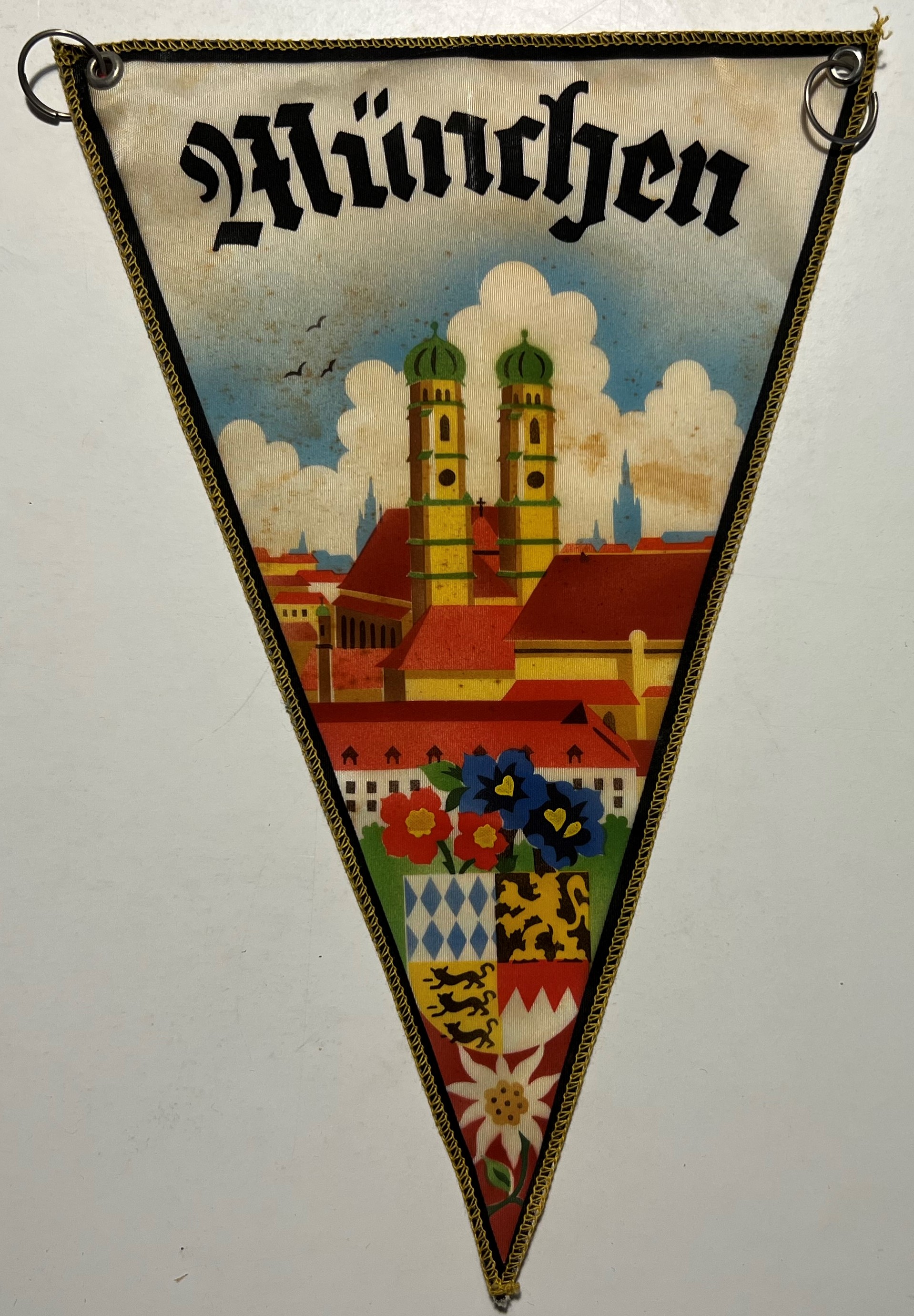 Bandierina Gagliardetto Moto Vespa - München - Anni '60