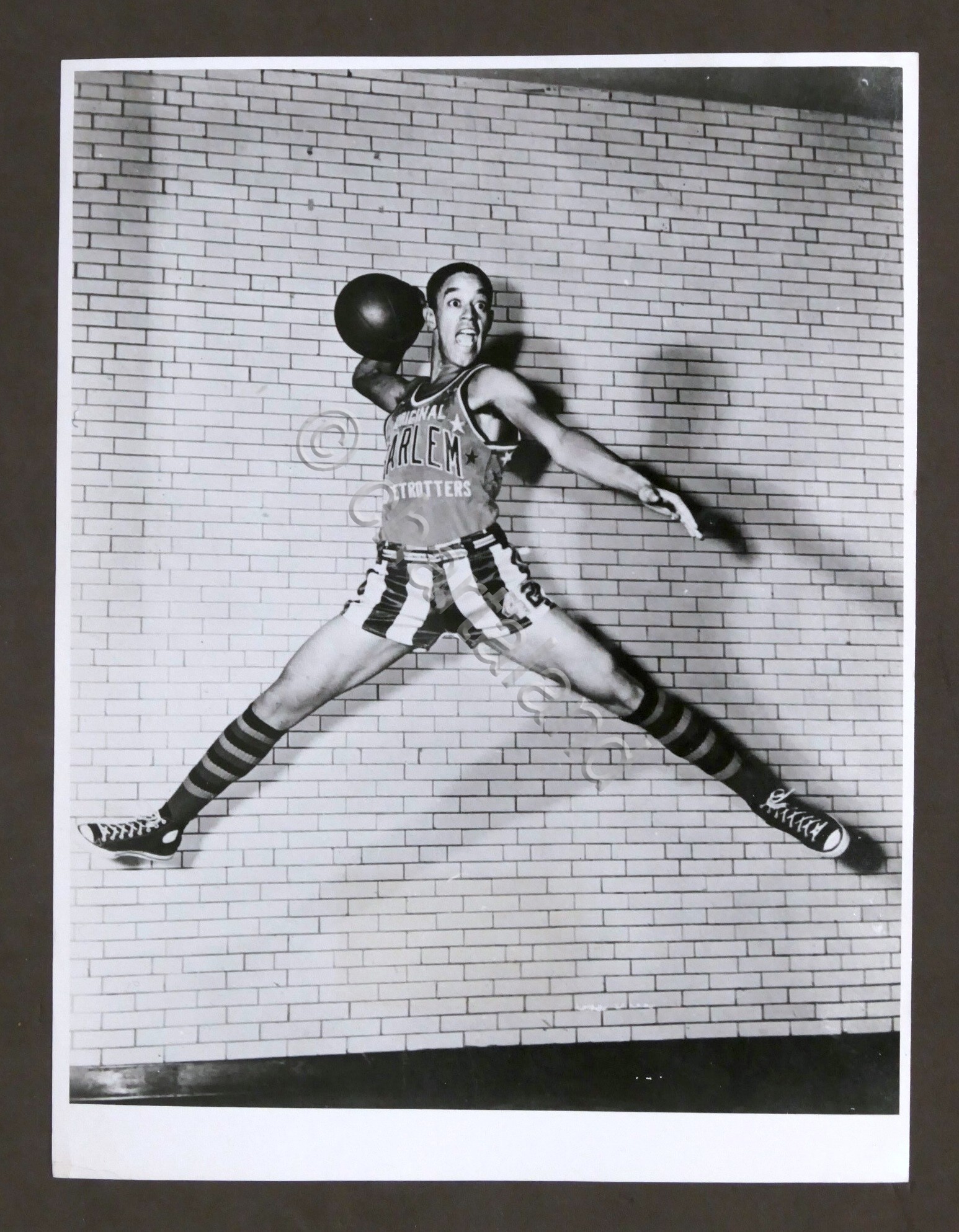 Basket - Harlem Globetrotters - Fotografia giocatore Chuck Holton - …