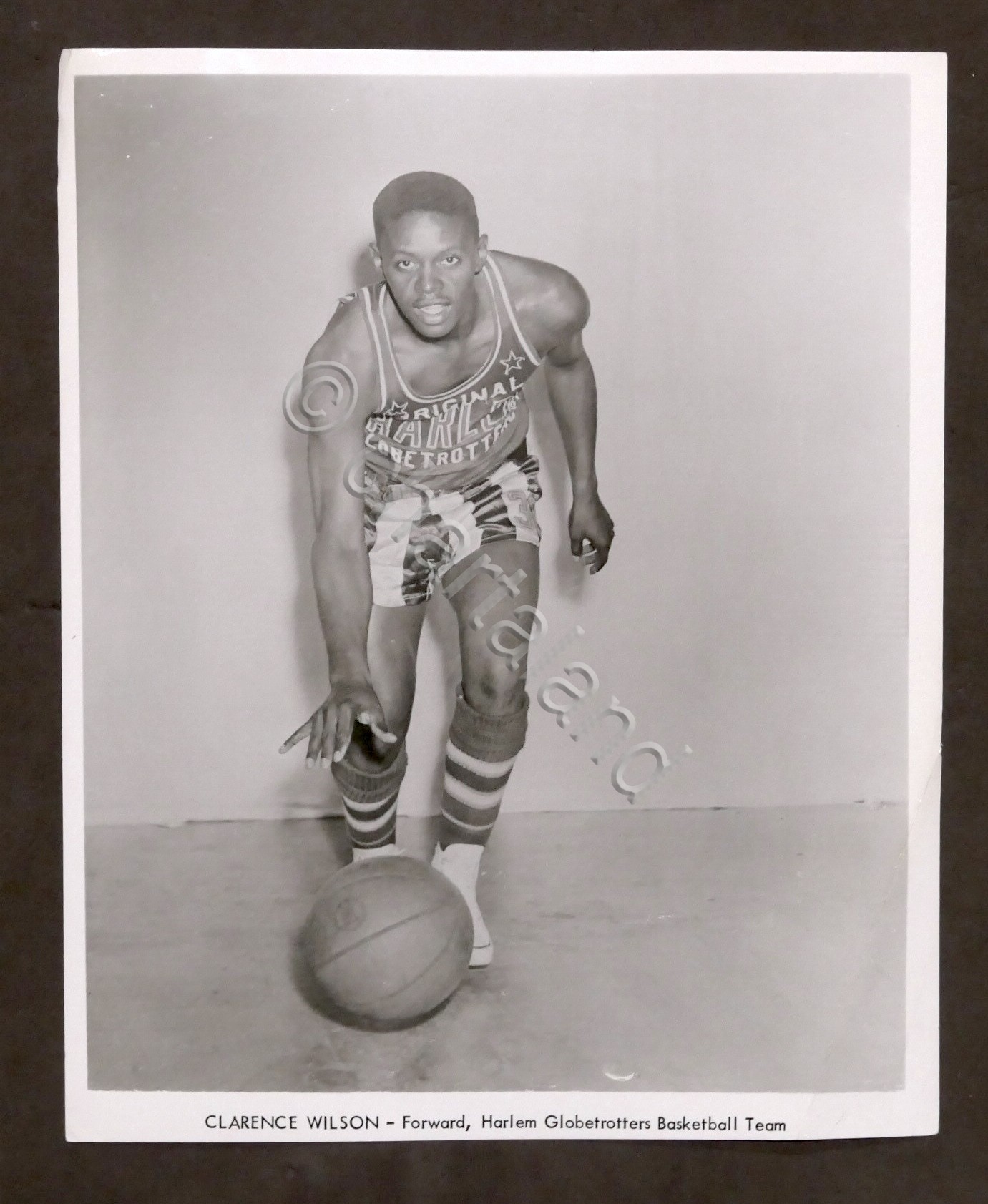 Basket - Harlem Globetrotters - Fotografia giocatore Clarence Wilson - …