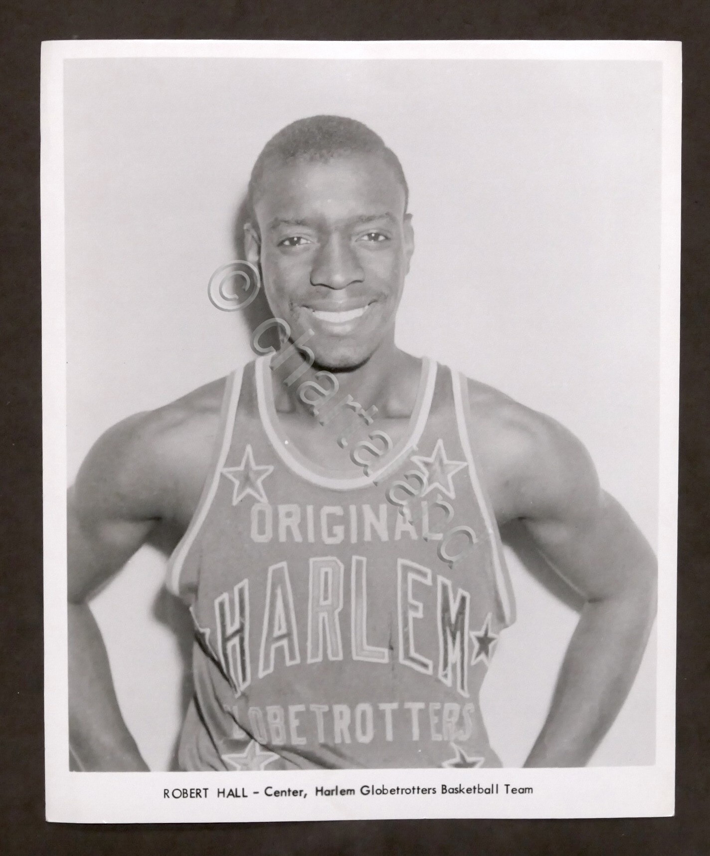 Basket - Harlem Globetrotters - Fotografia giocatore Robert Hall- anni …