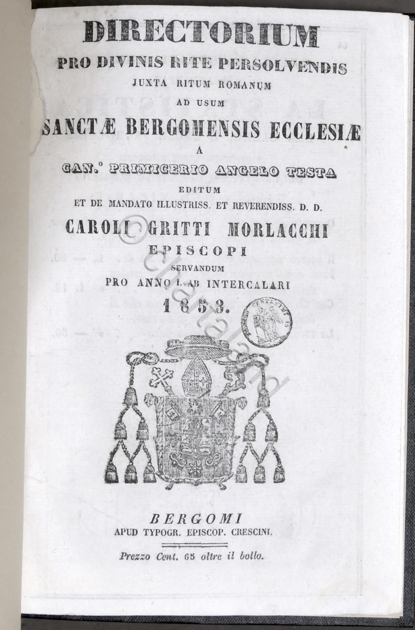 Bergamo - Directorium Pro Divinis Rite Persolvendis - Bergomensis Ecclesiae …