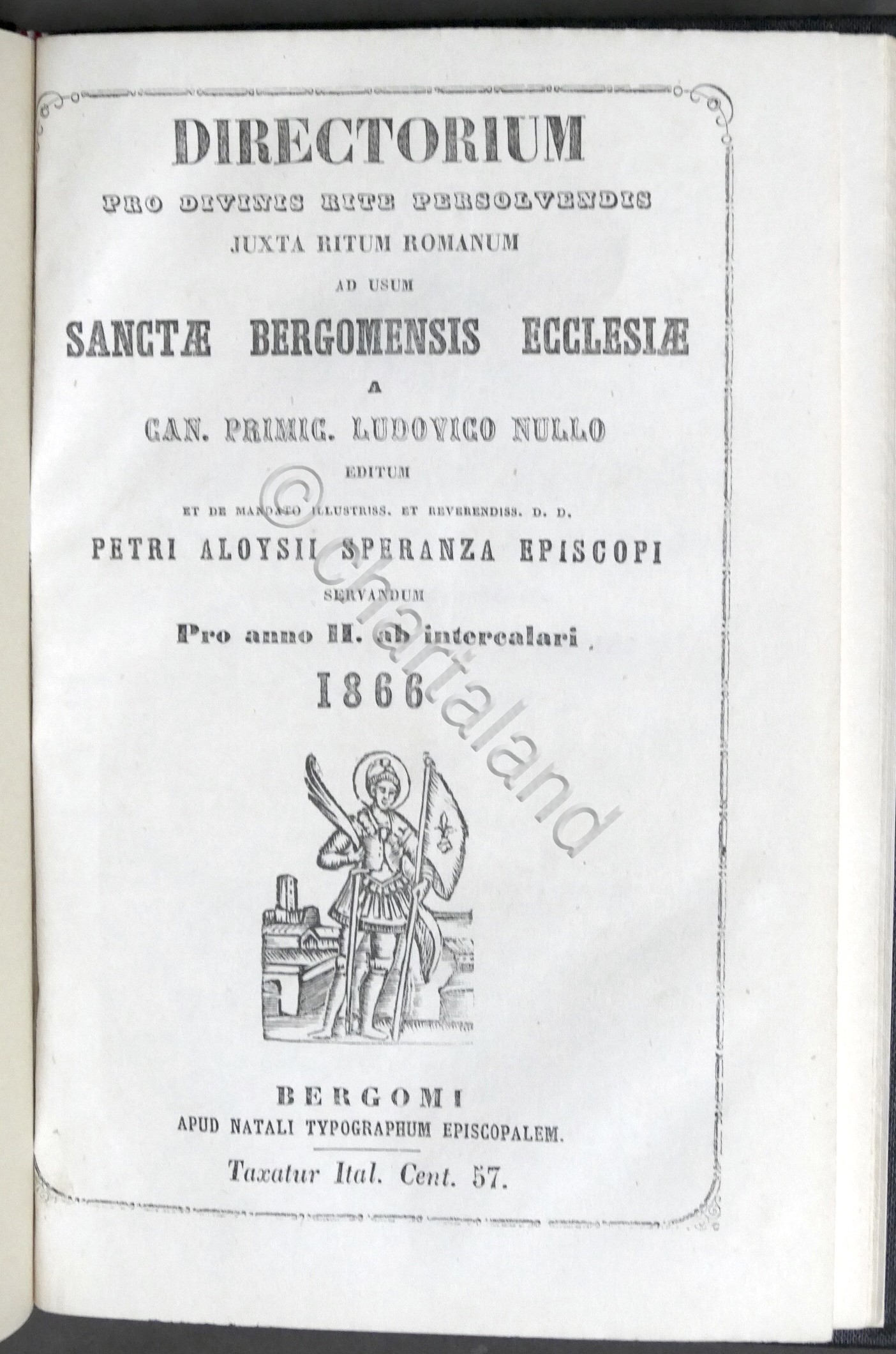 Bergamo - Directorium Pro Divinis Rite Persolvendis - Bergomensis Ecclesiae …
