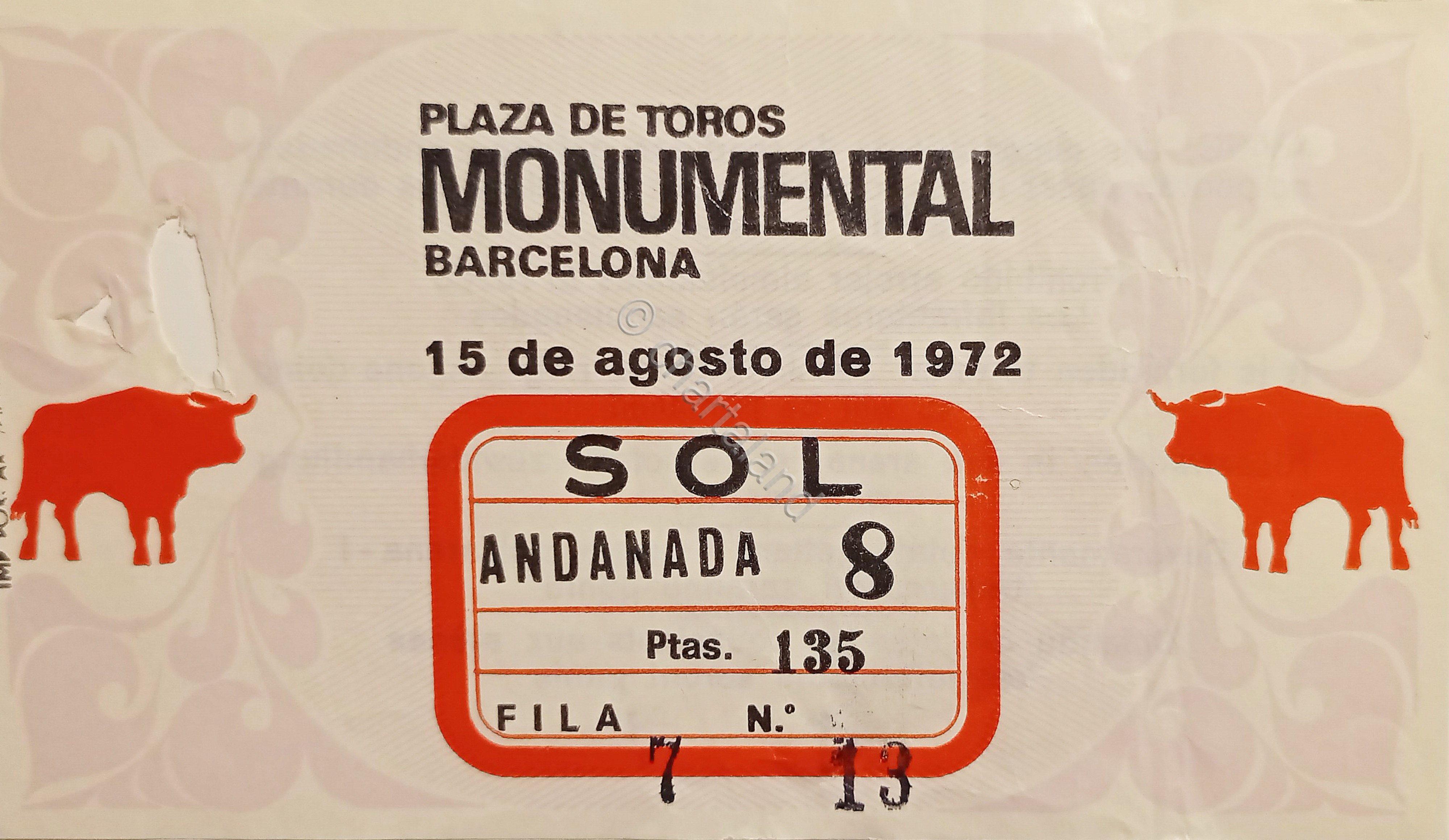 Biglietto Corrida - Plaza de Toros Monumental - Barcelona 15 …