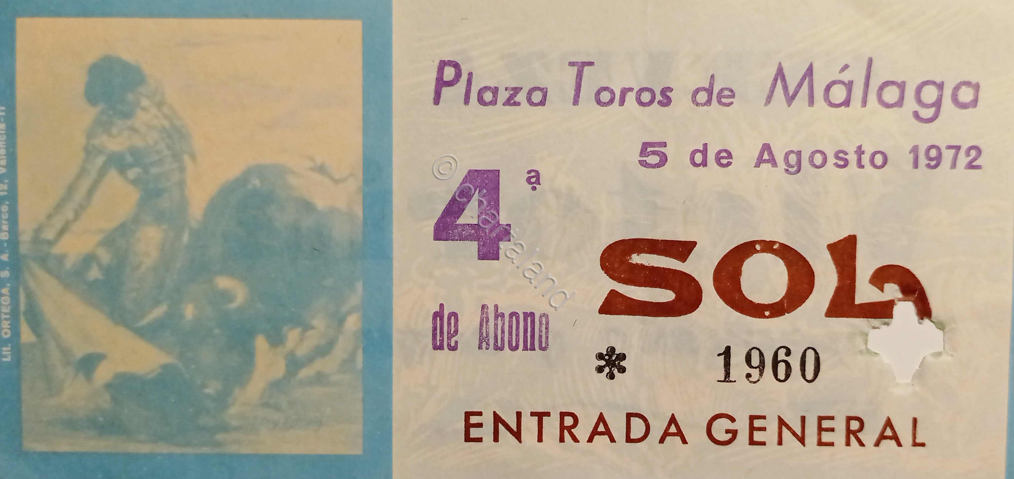 Biglietto Corrida - Plaza Toros de Malaga - 5 de …