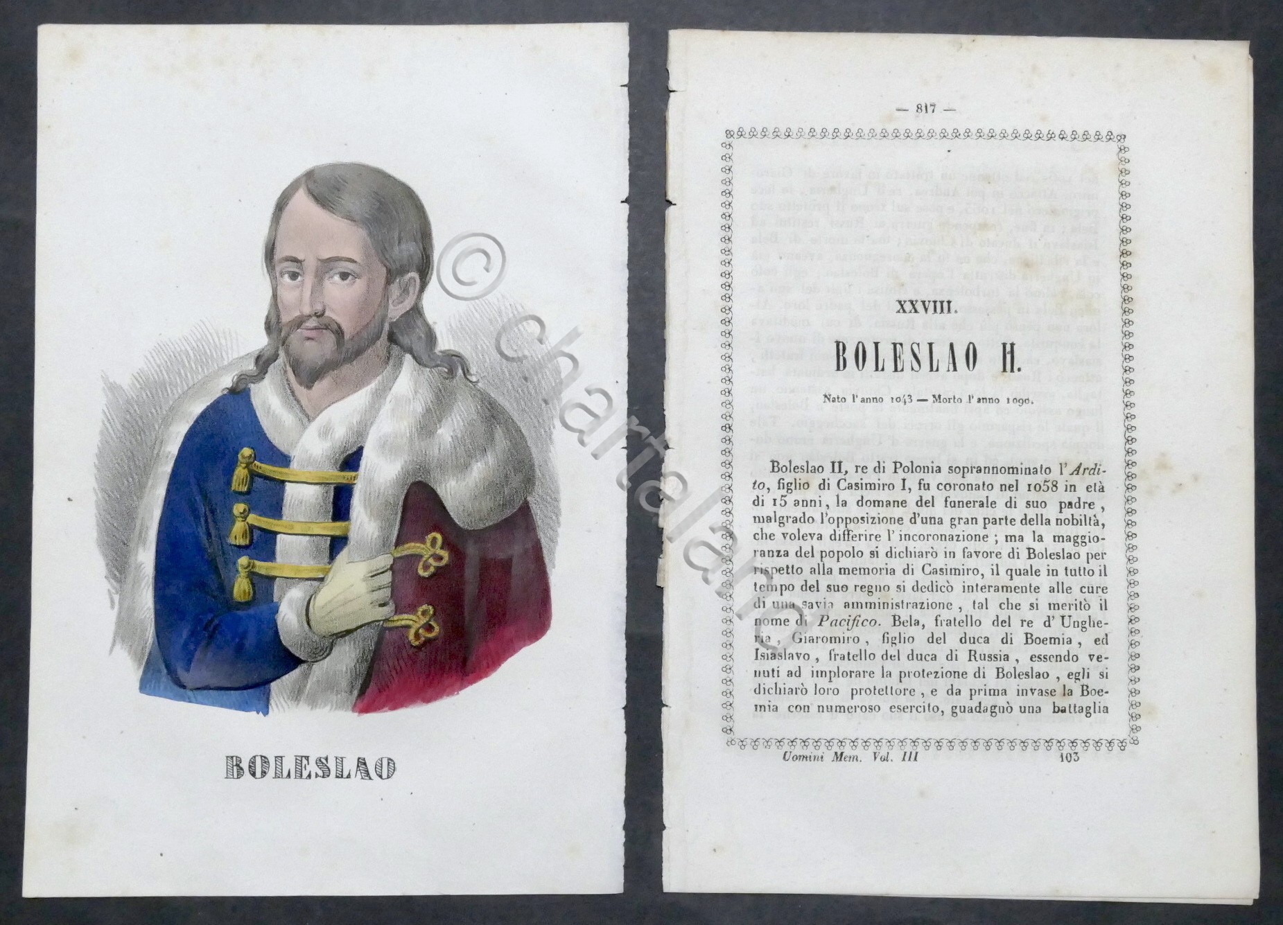 Biografia e stampa di Boleslao II Re di Polonia - …