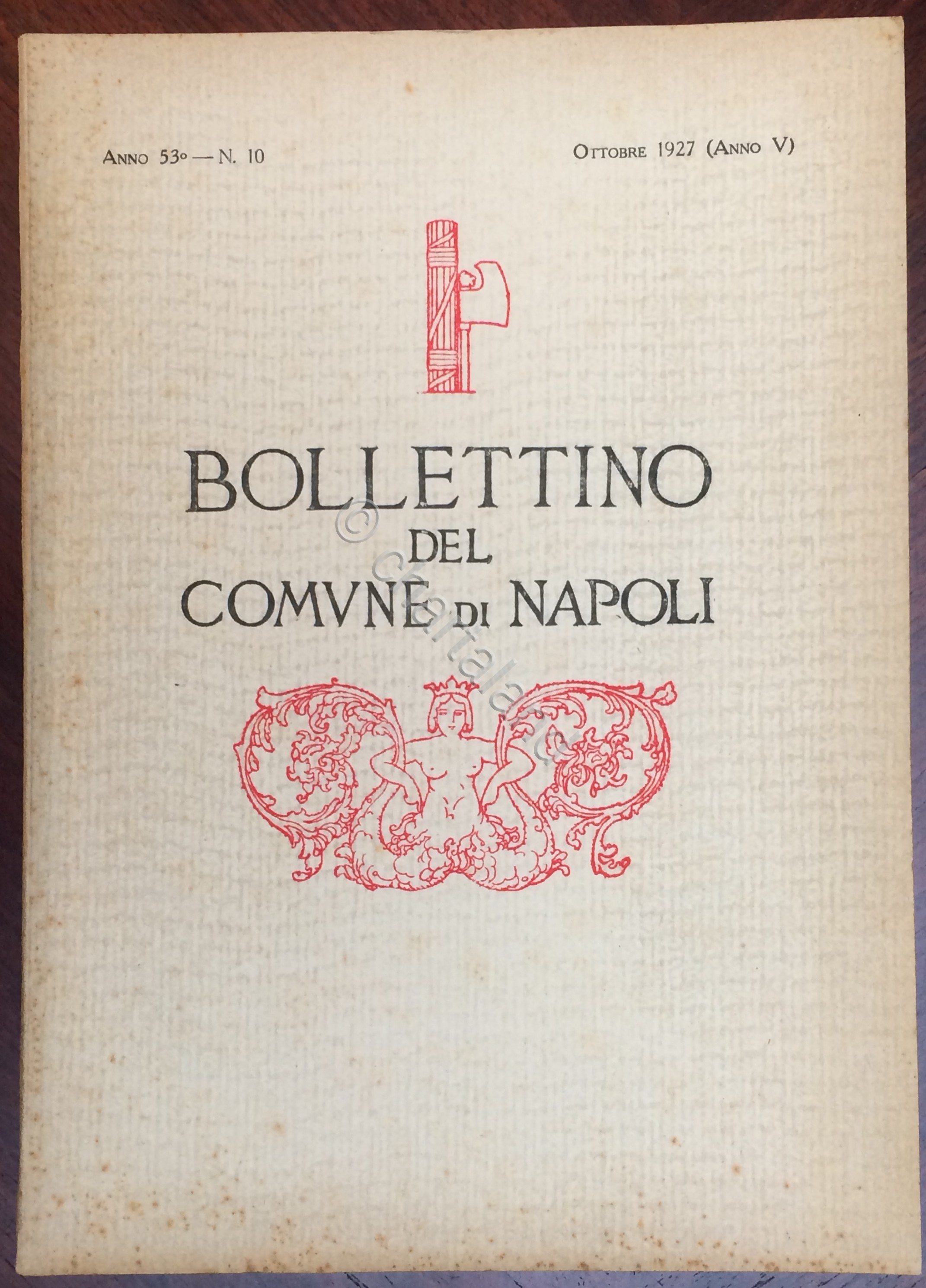 Bollettino del Comune di Napoli - N. 10 - Ottobre …