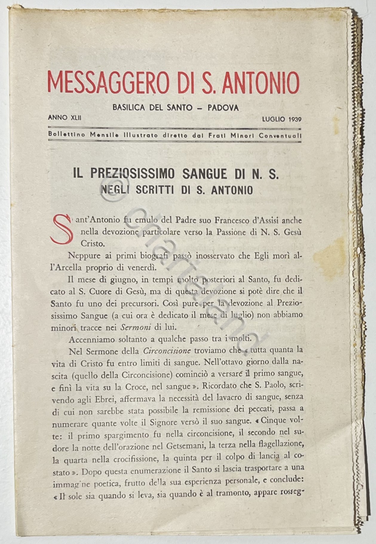 Bollettino della Basilica, Padova - Il Messaggero di S. Antonio …