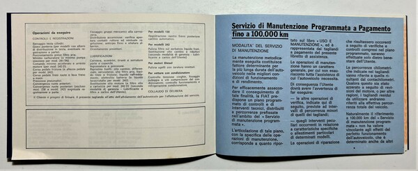 Automobilismo - FIAT - Libretto di assistenza - Anni '80