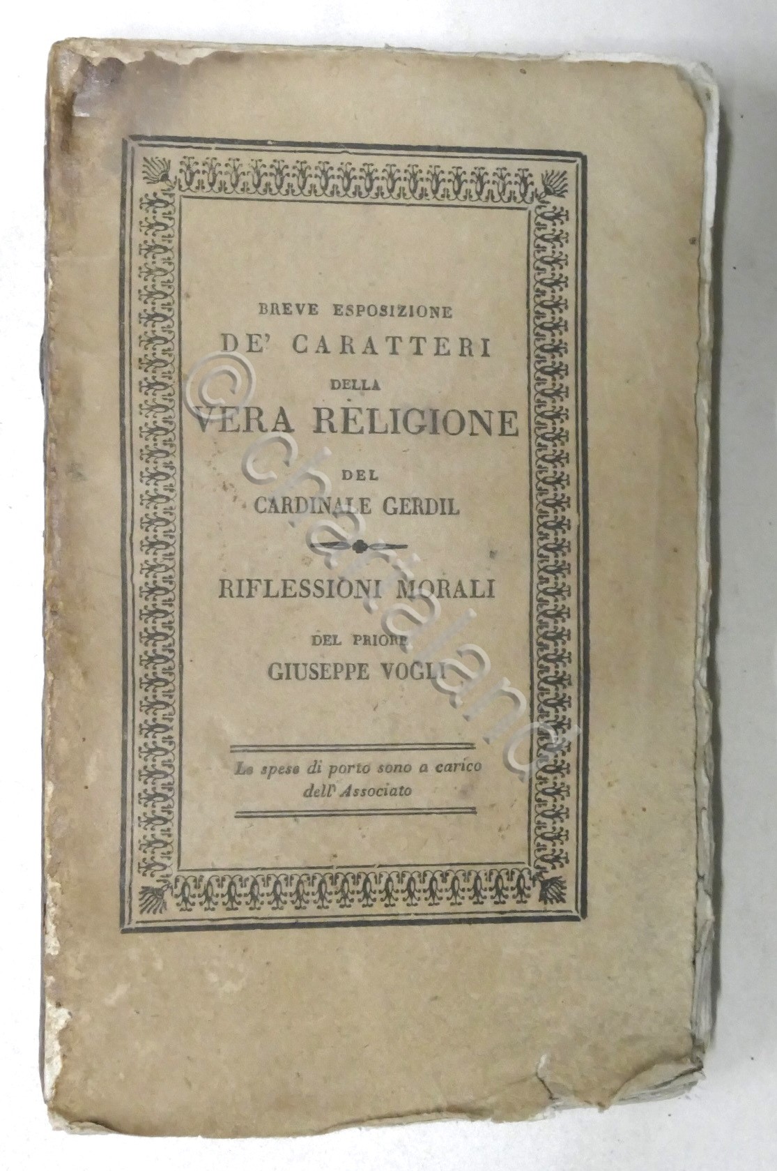Breve esposizione de' caratteri della vera religione del cardinale Gerdil …