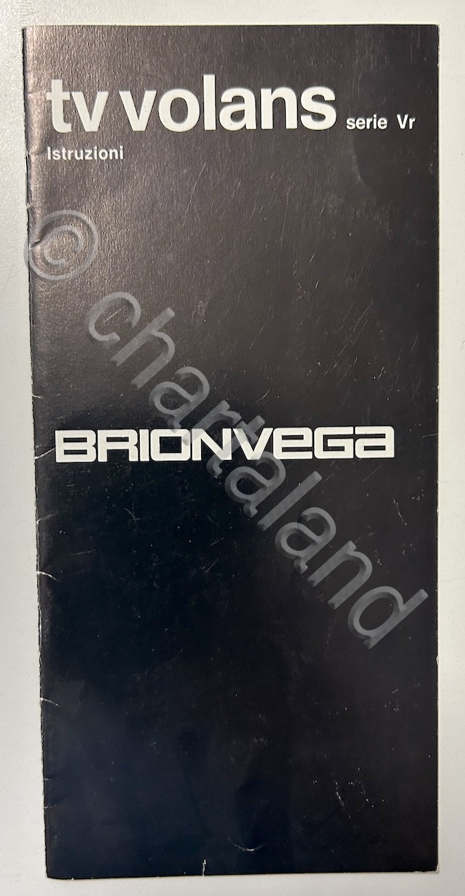 Brionvega TV Volans serie Vr - Istruzioni - anni '70
