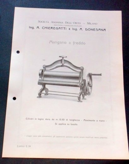 Brochure - Cucina - Chieregatti - Mangano a freddo