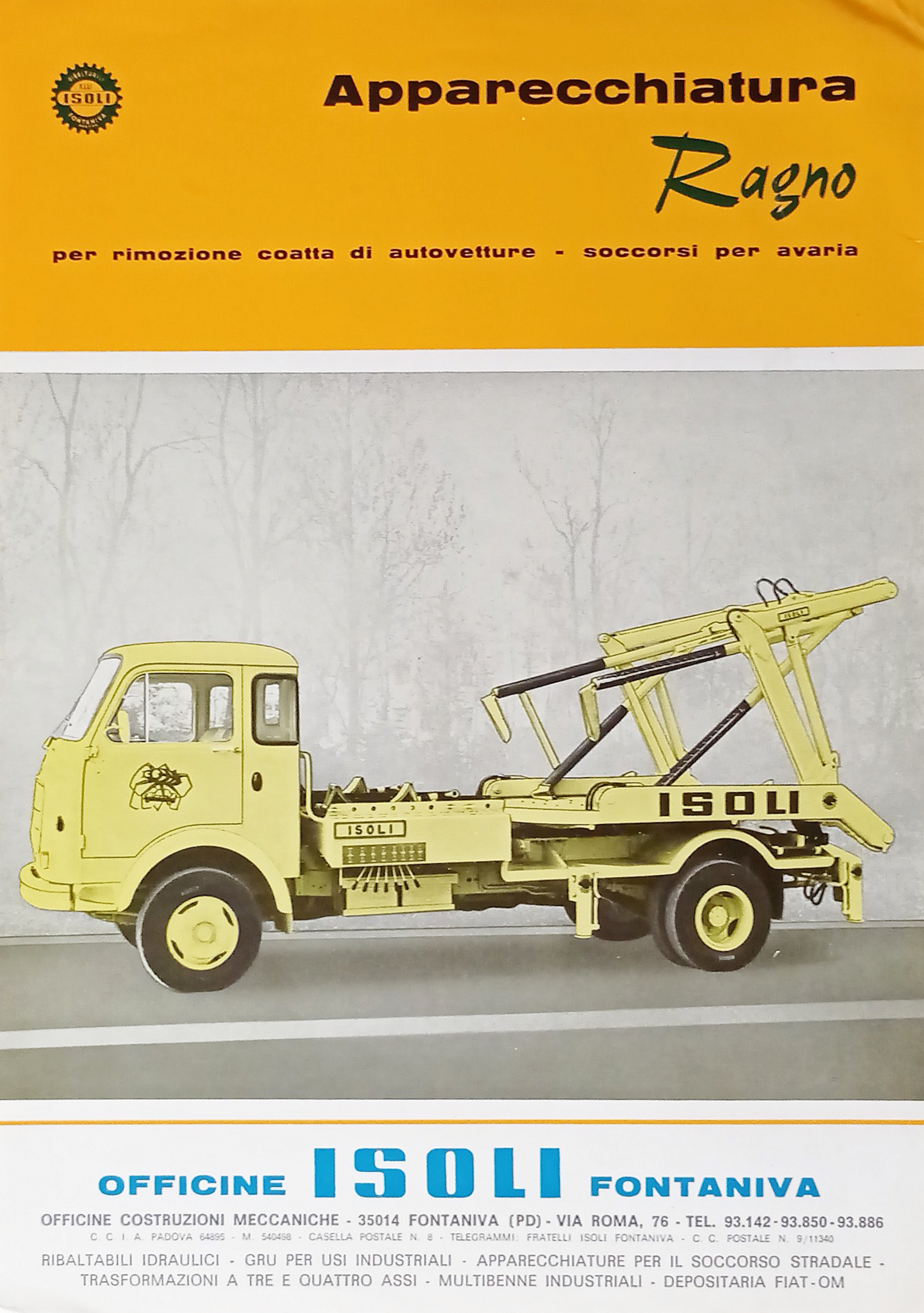 Brochure - Officine Isoli Fontaniva - Apparecchiatura Ragno - Anni …