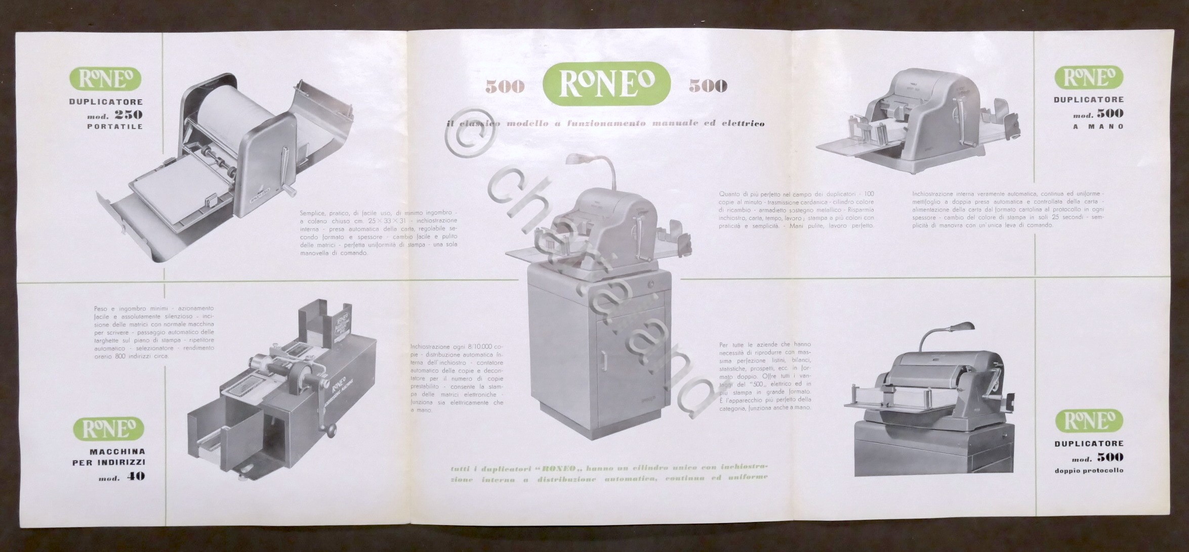 Brochure - Roneo - Duplicatori e macchine per indirizzi - …