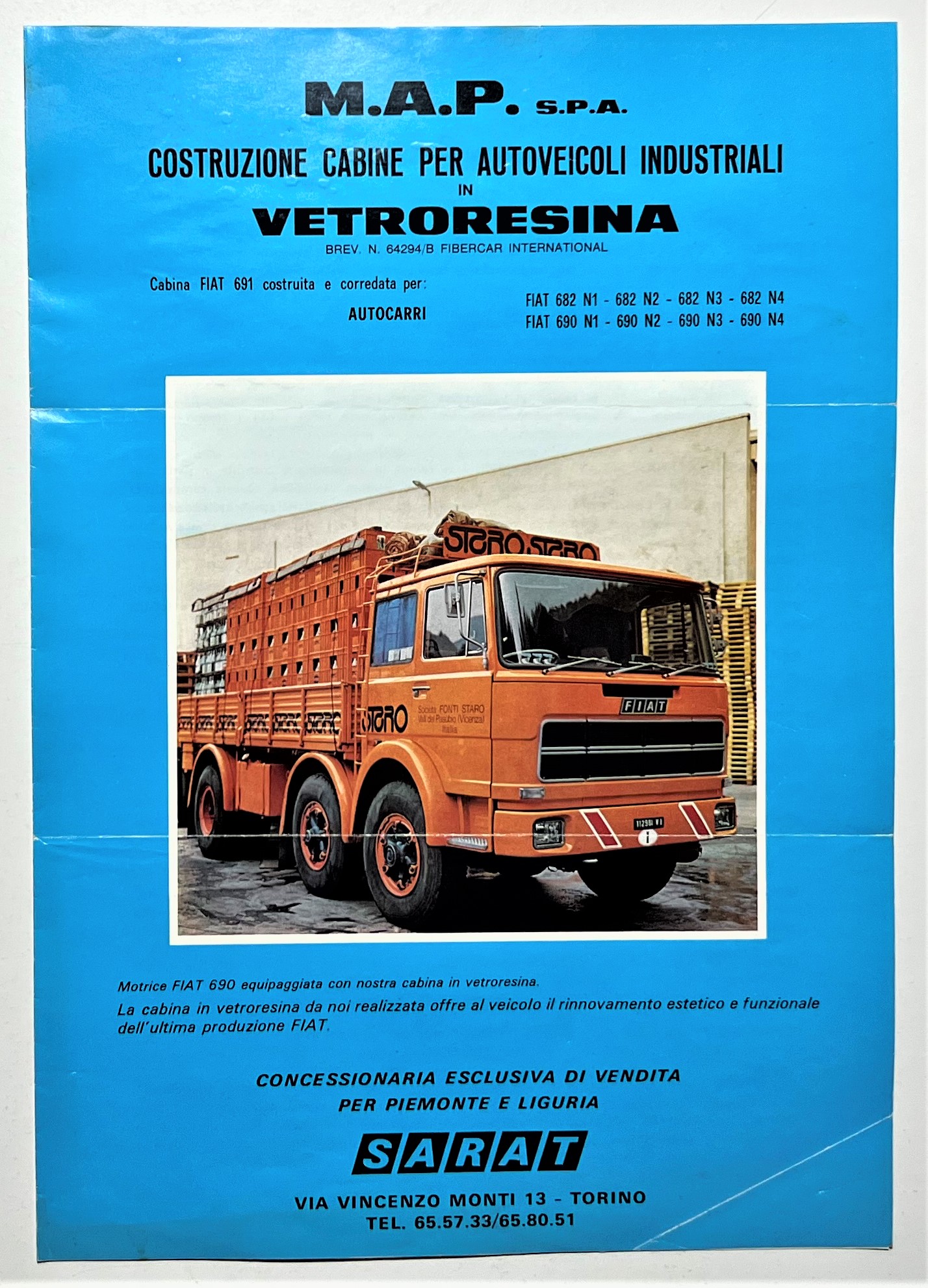 Brochure Auto M.A.P. - Costruzione Cabine per Autoveicoli Industriali 1970 …