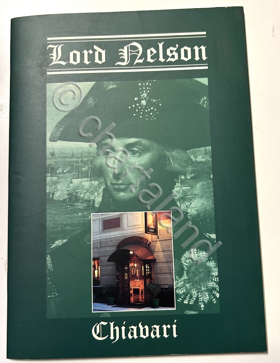Brochure Bar Ristorante Lord Nelson - Chiavari - 2000 ca.
