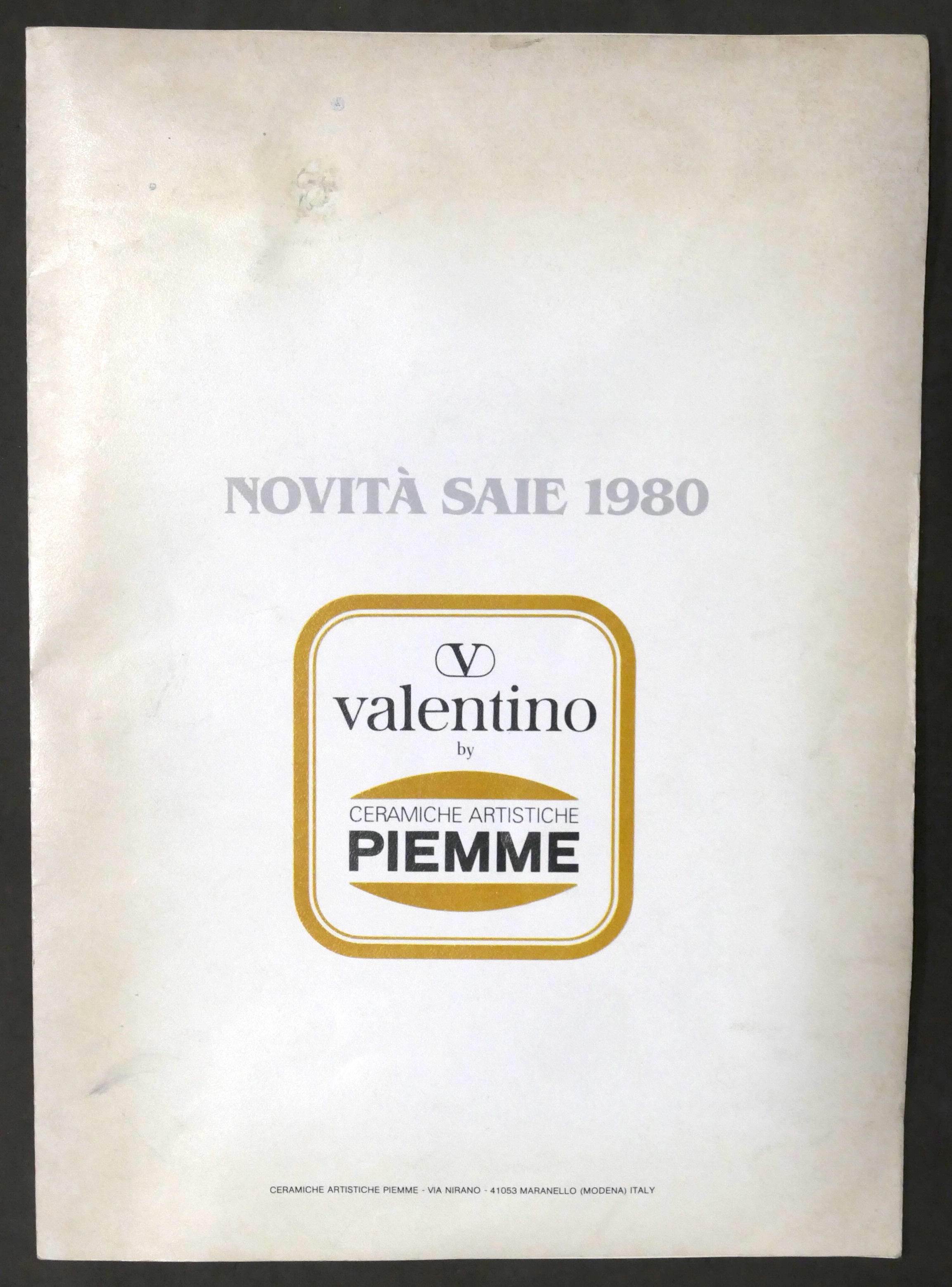 Brochure / Catalogo Novità SAIE 1980 - Valentino by Ceramiche …