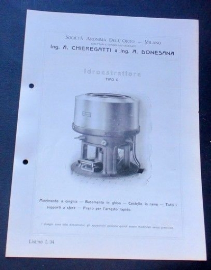 Brochure Cucina - Chieregatti - Idroestrattore tipo C