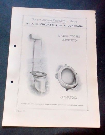 Brochure Cucina - Chieregatti - Water-Closet completo - Orinatoio