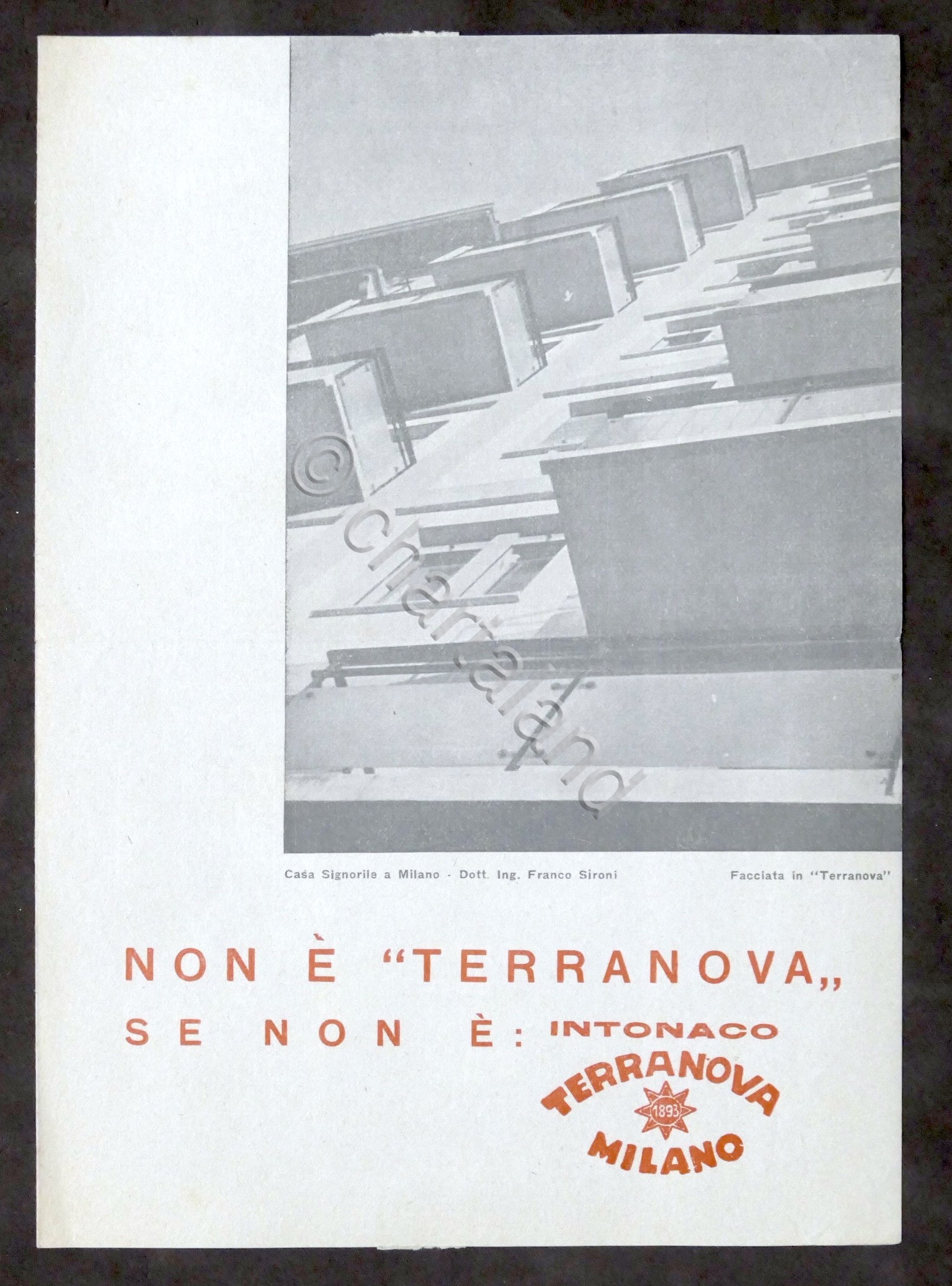 Brochure Edilizia - Intonaci Terranova - 1960 ca.