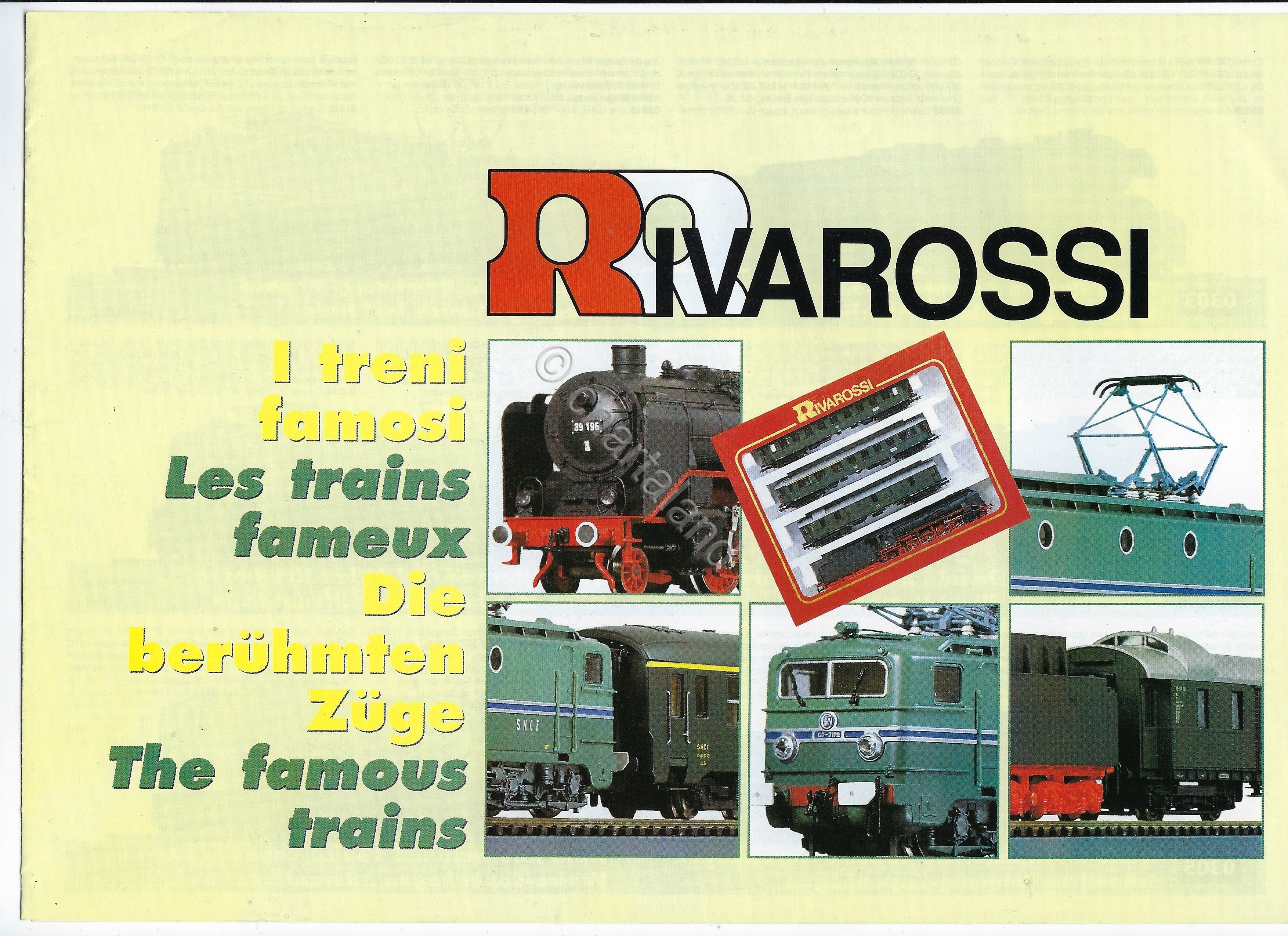 Brochure pieghevole Rivarossi I treni famosi
