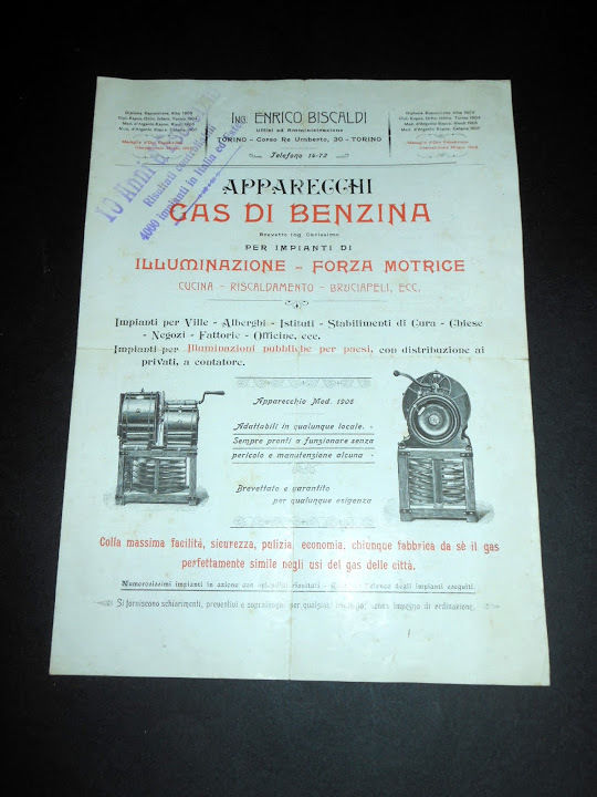 Brochure Pubblicità Apparecchi a Gas - Enrico Biscaldi ( Torino …