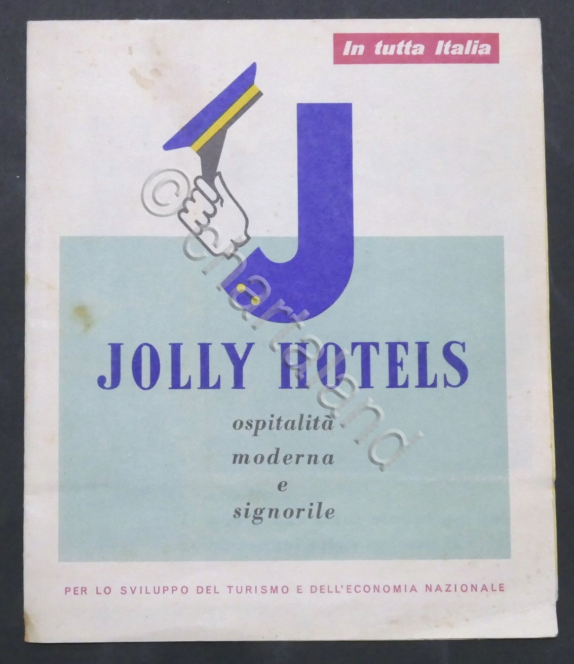 Brochure pubblicitaria Jolly Hotels in Italia - 1954