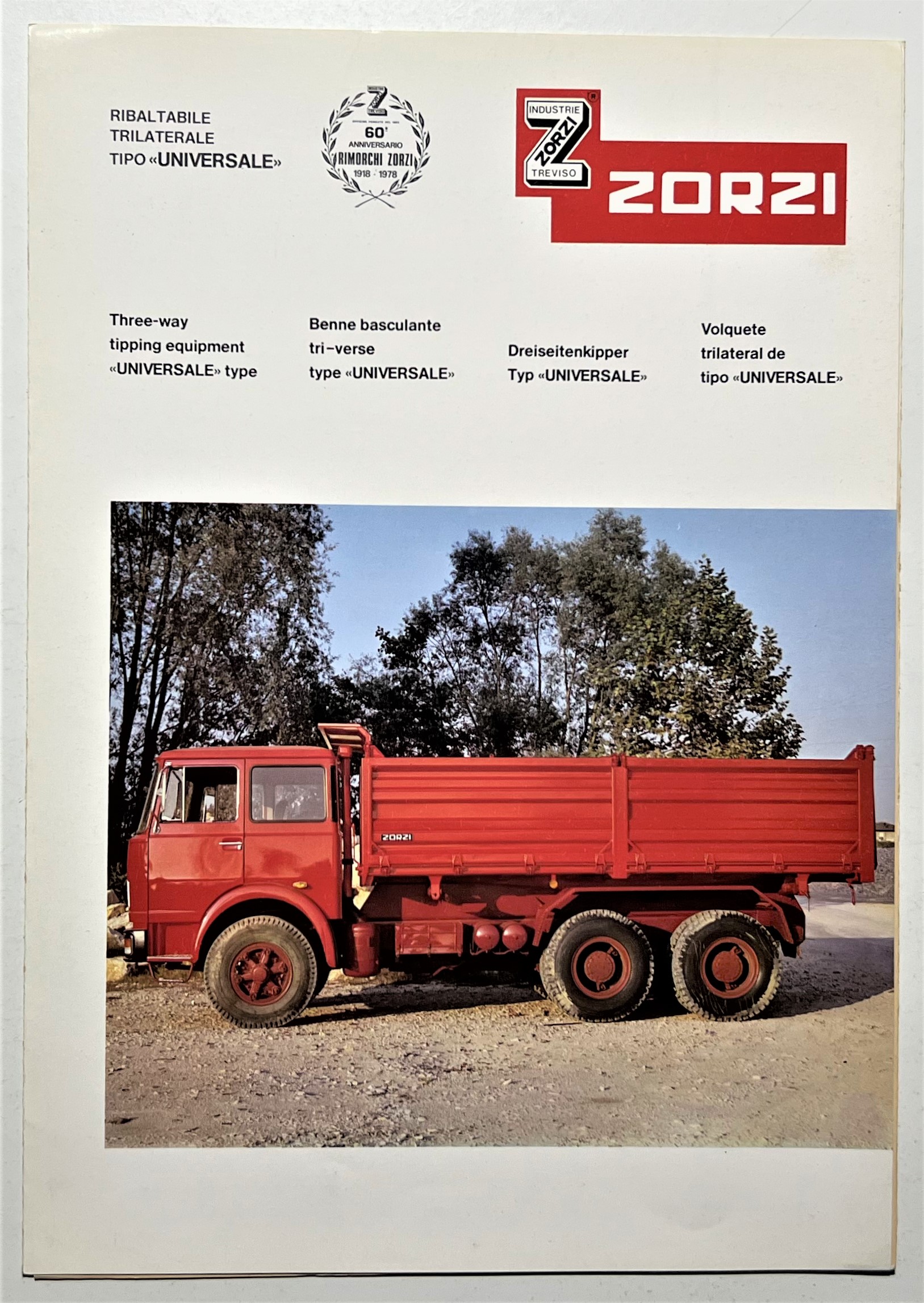Brochure ZORZI, Treviso - Ribaltabile Trilaterale Tipo Universale - Anni …
