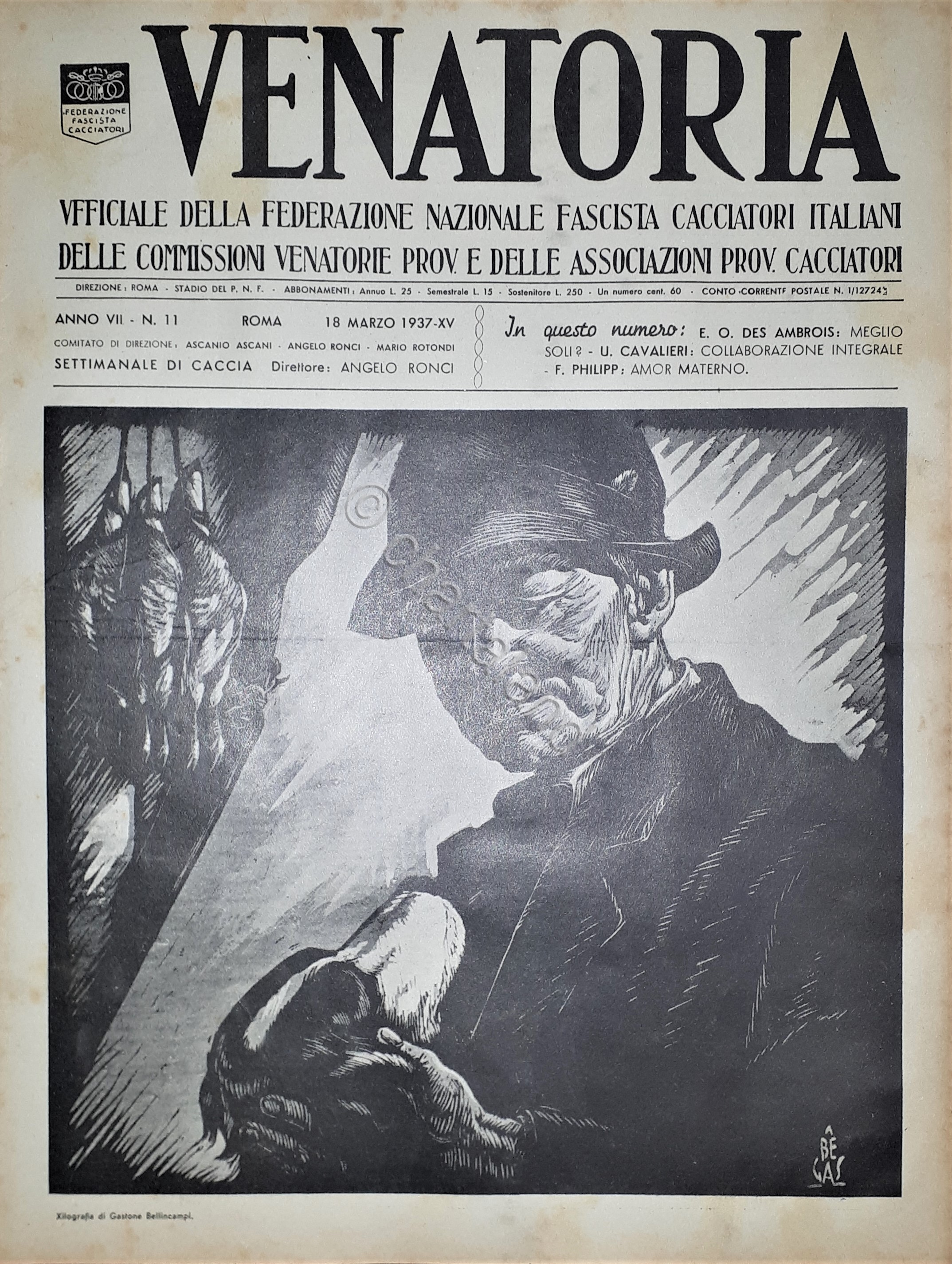 Caccia Rivista - Venatoria N. 11 - U. Cavalieri - …