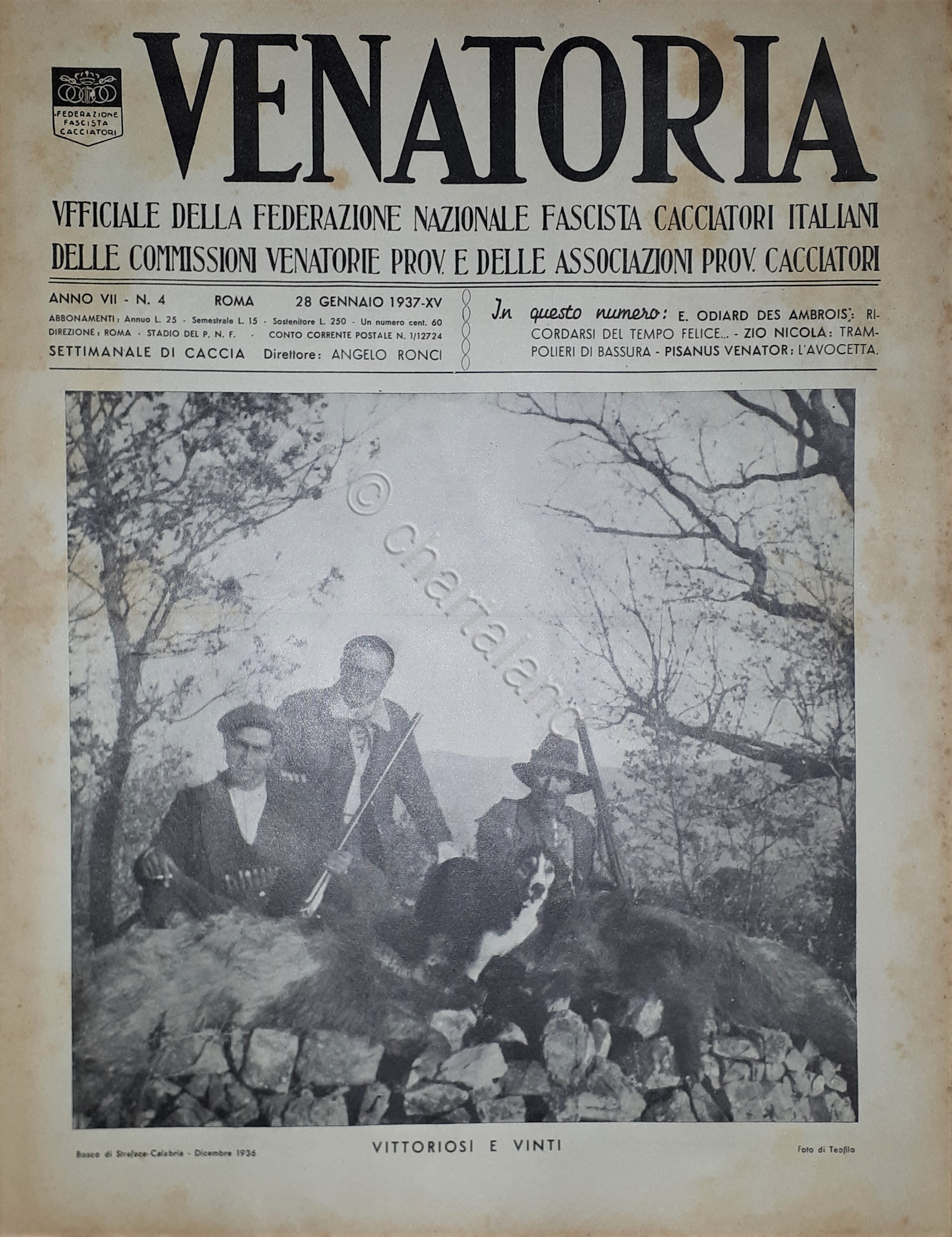 Caccia Rivista - Venatoria N. 4 - Vittoriosi e Vinti …