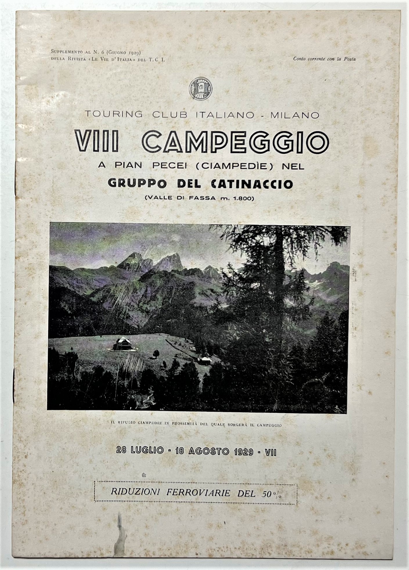 CAI, Milano - VIII Campeggio a Pian Pecei nel Gruppo …