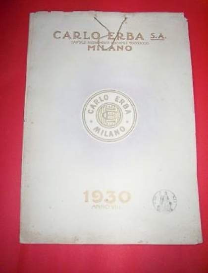 Calendario Carlo Erba Milano 1930 - RARO
